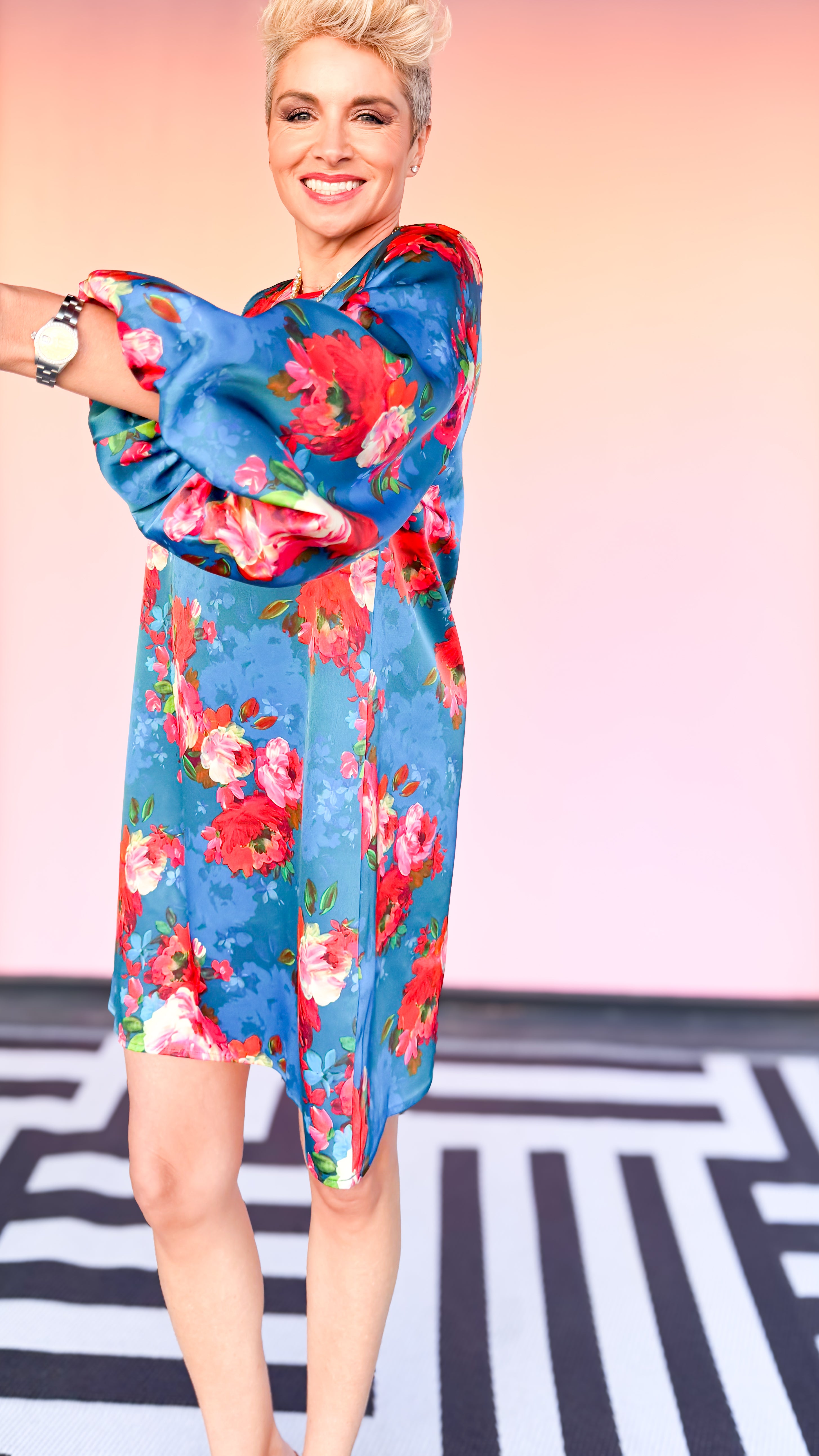 London Dress/Chintz Teal