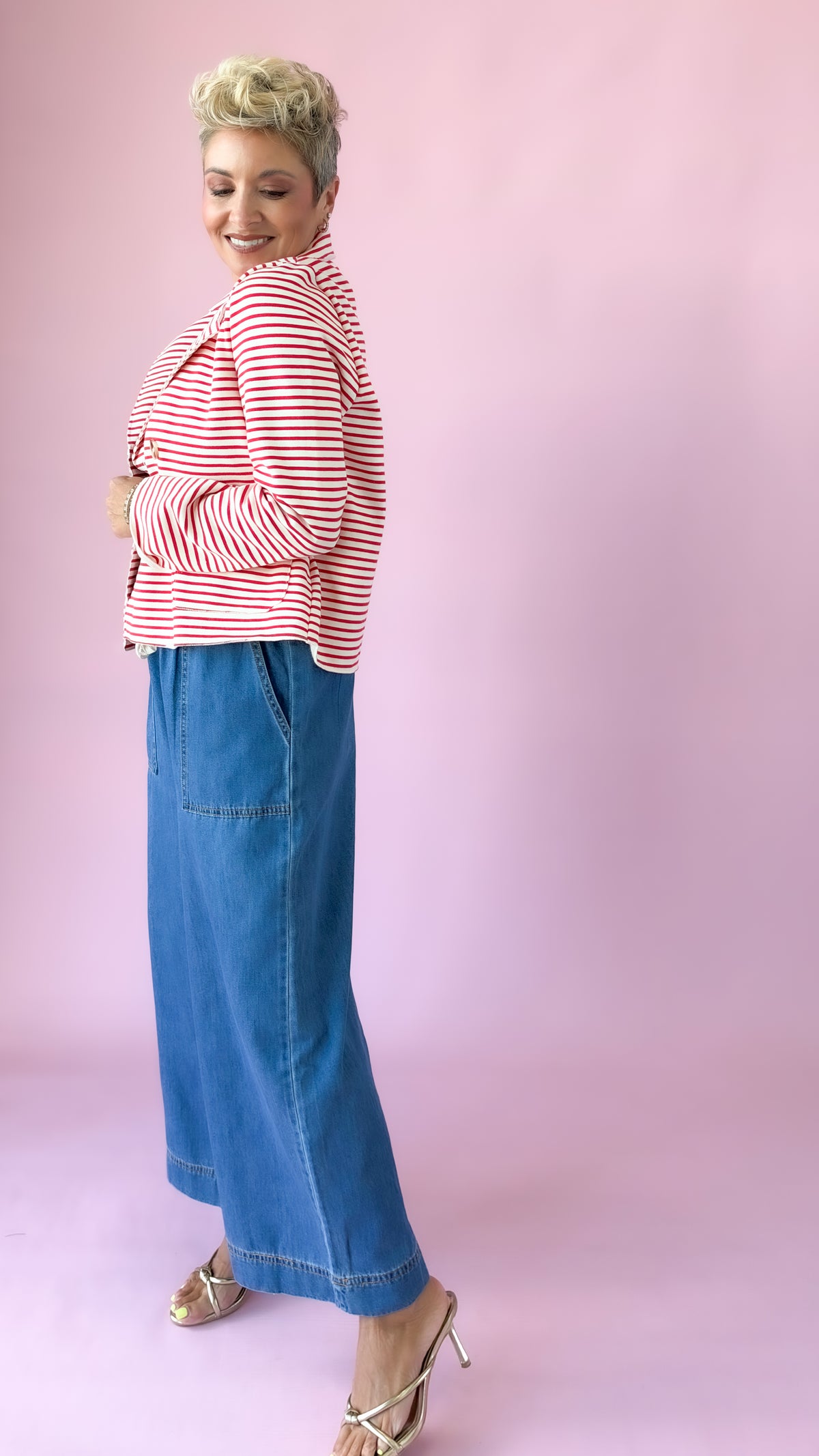 DeeDee Double Breasted  Striped Jacket
