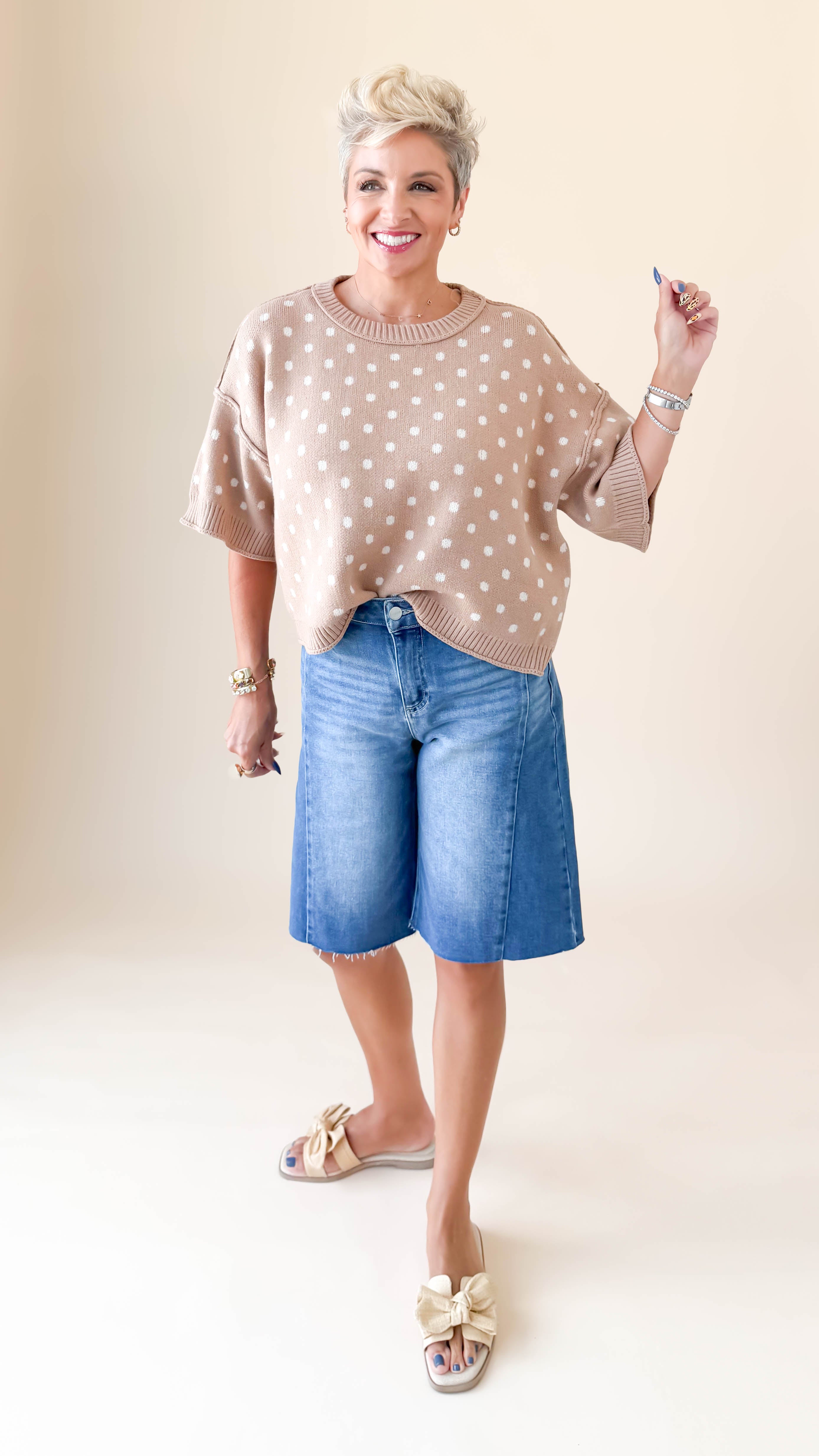Rough Hem Jean Shorts