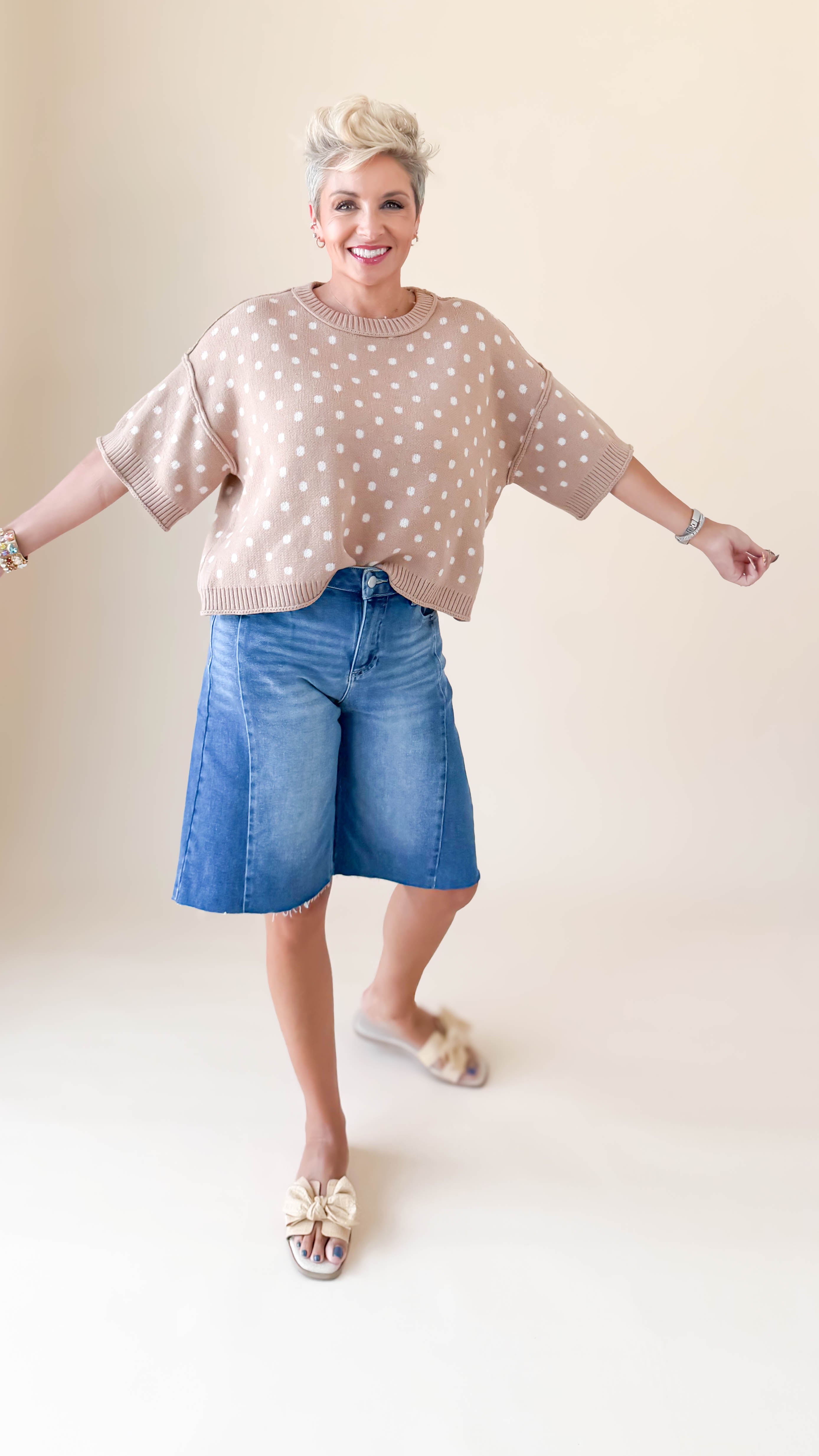 Rough Hem Jean Shorts