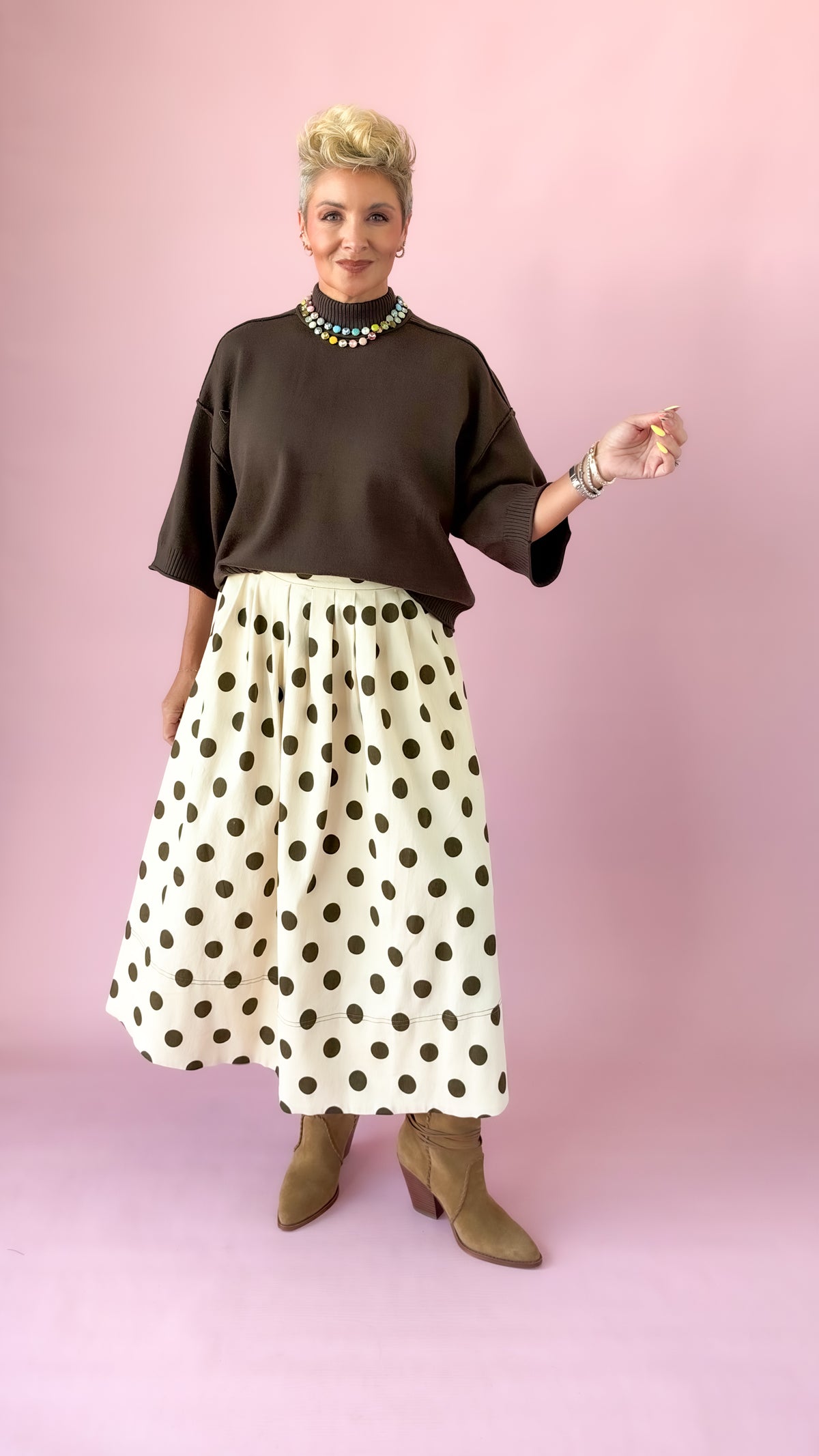 Melody Maxi Skirt/Ecru