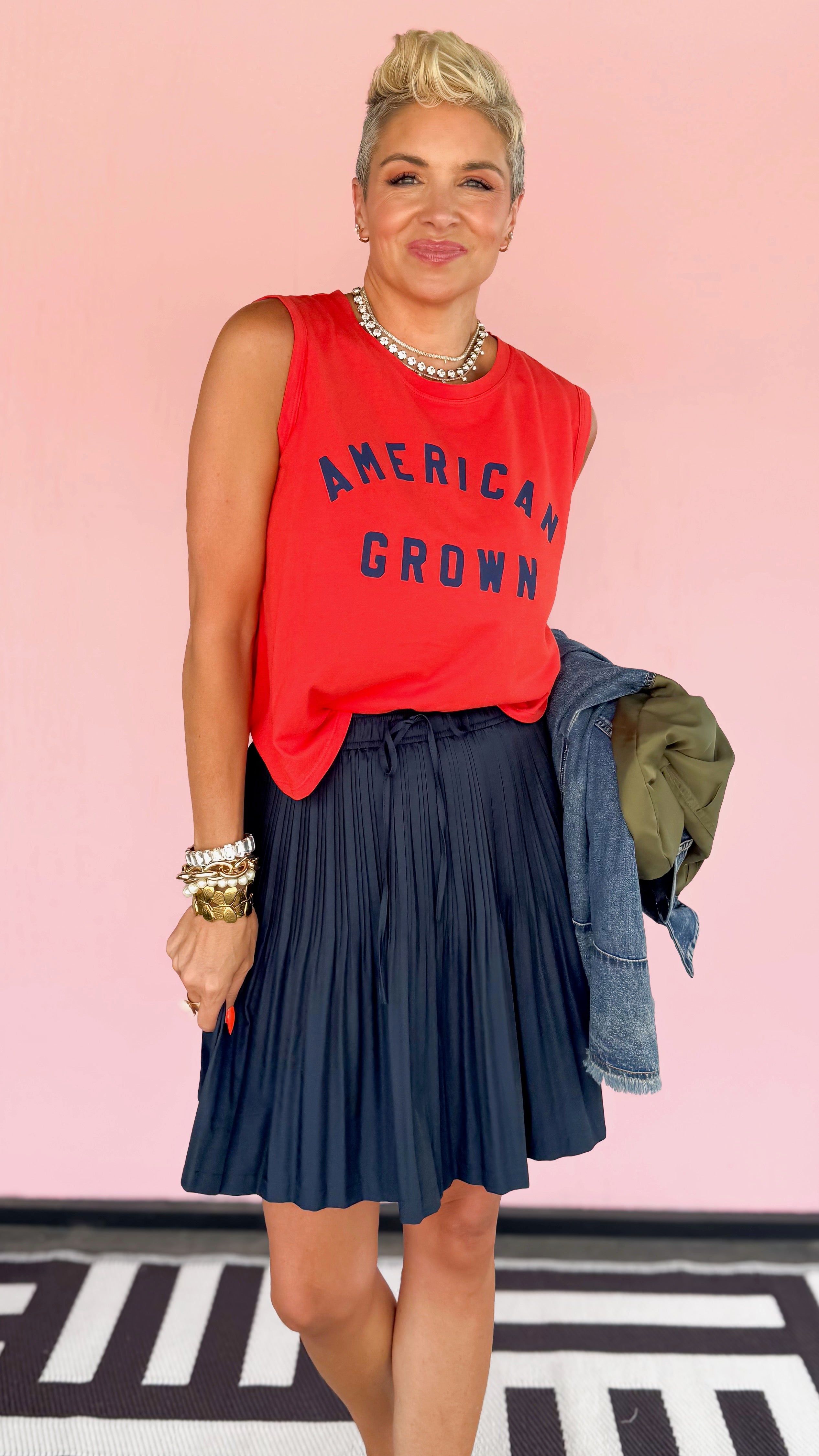"American Grown" Top/Red