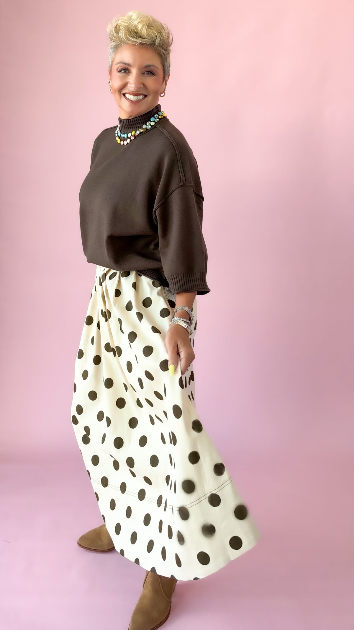 Melody Maxi Skirt/Ecru