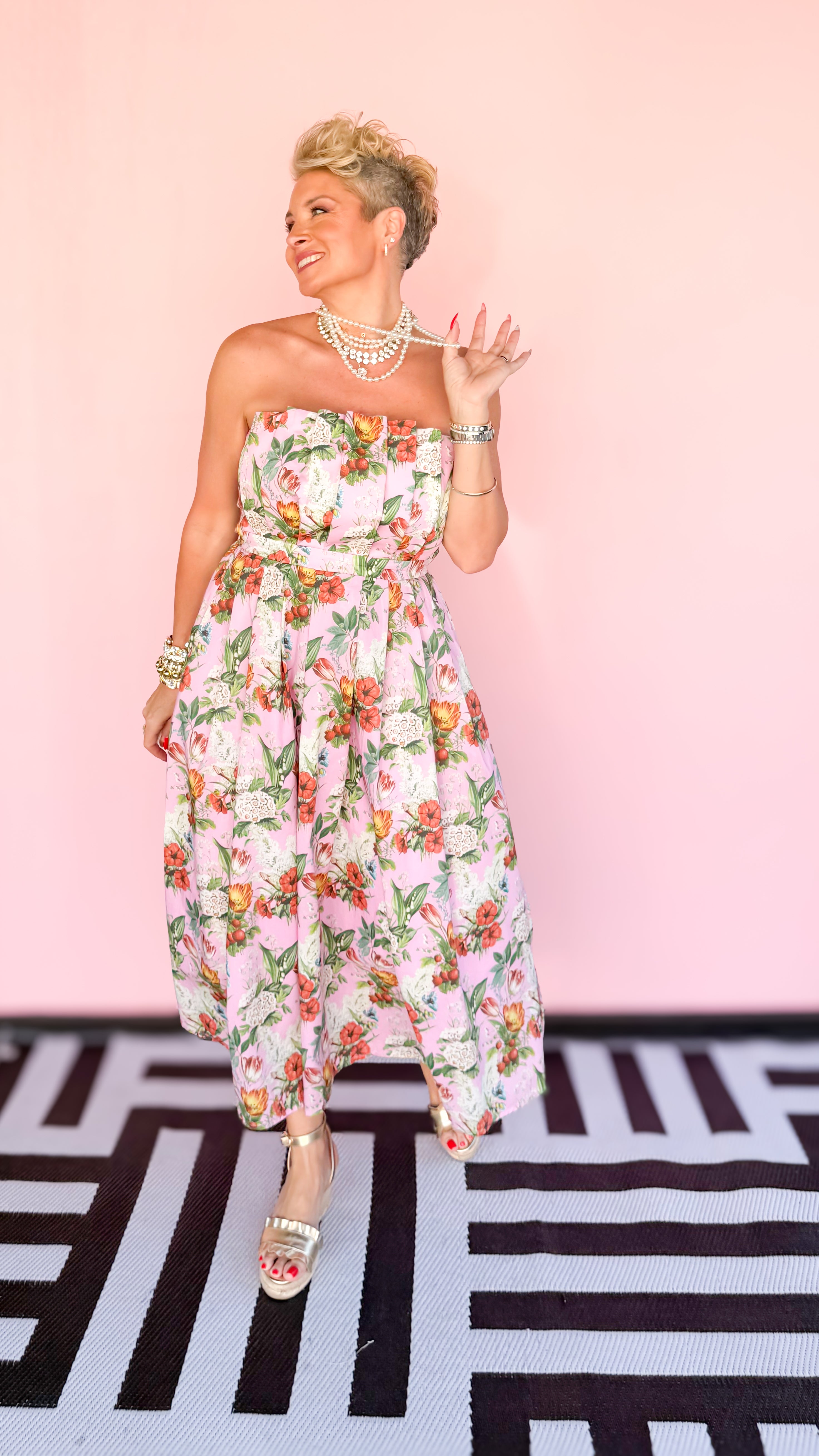 Spring Soirée Dress/Pink - The BLVD