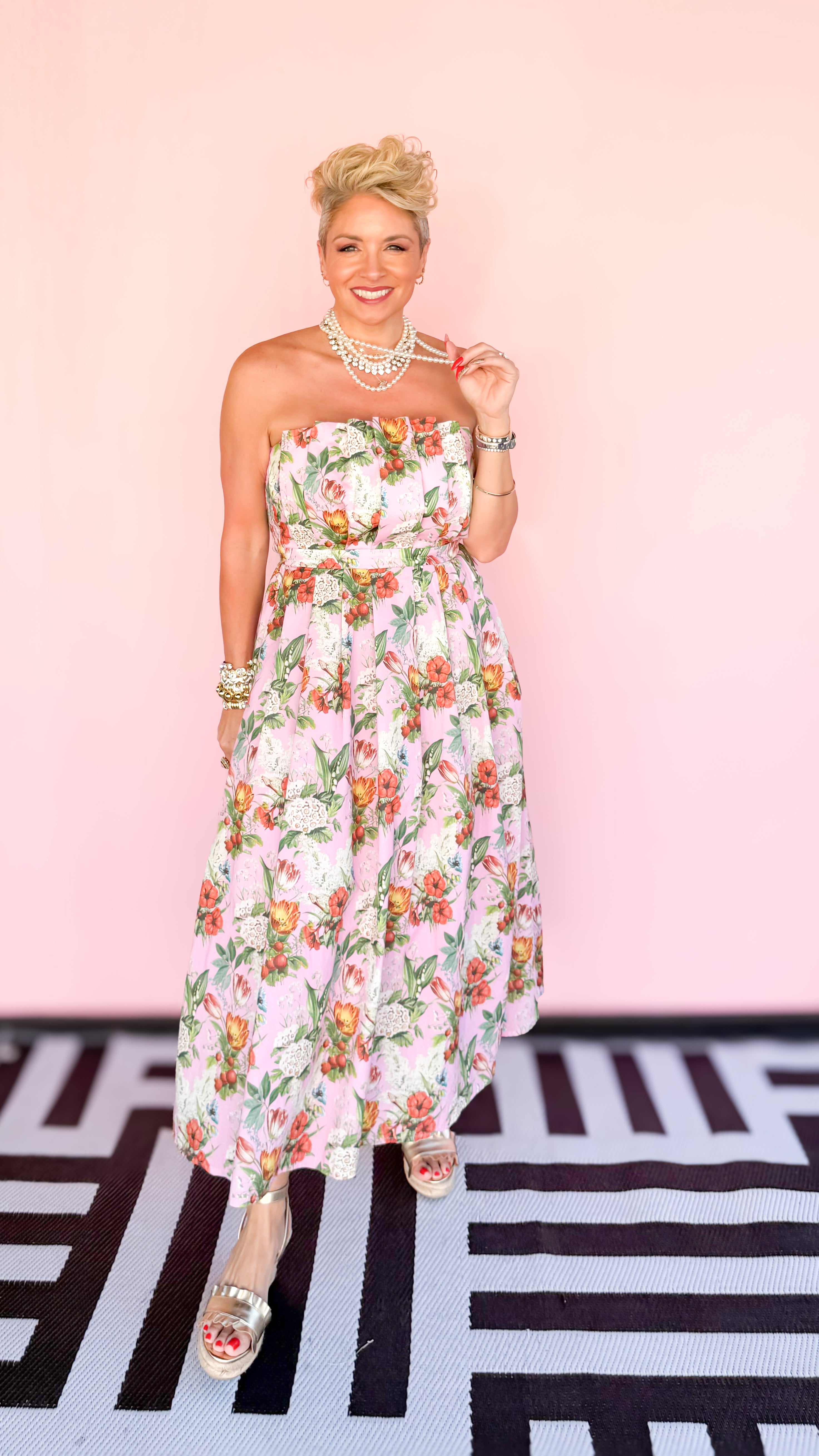 Spring Soirée Dress/Pink - The BLVD