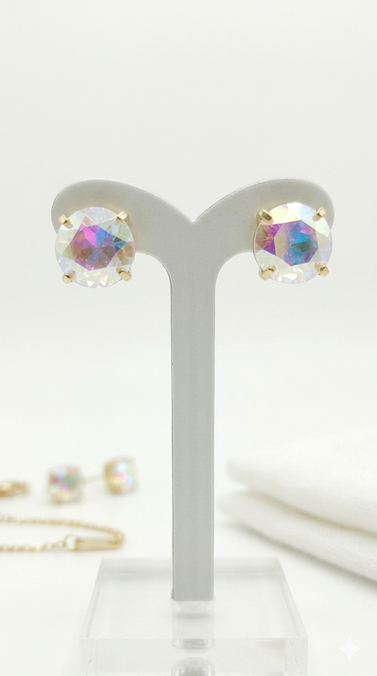 Iridescent Stud Earrings