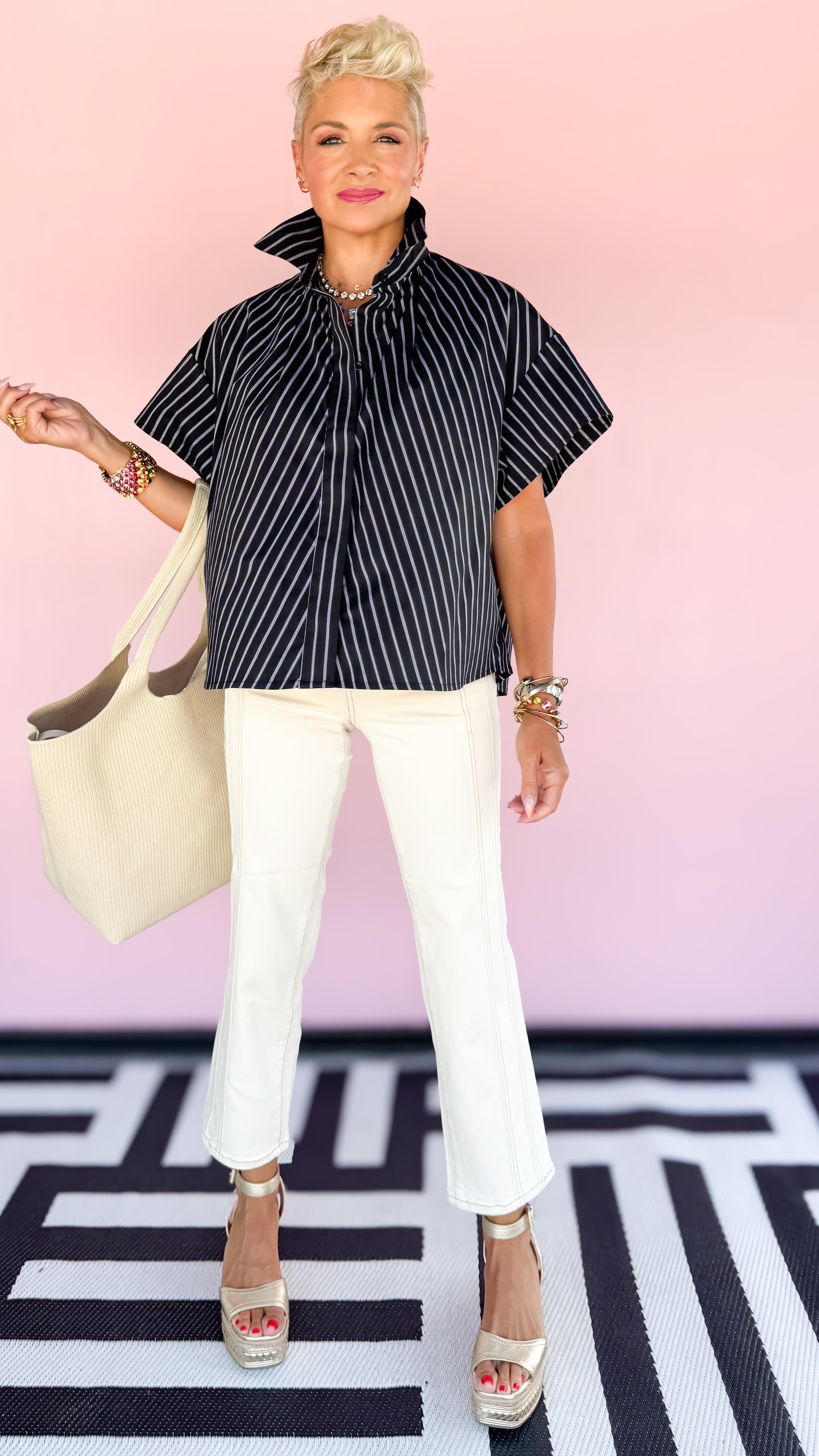 27" Kennedy Crop Straight Pant/Cream