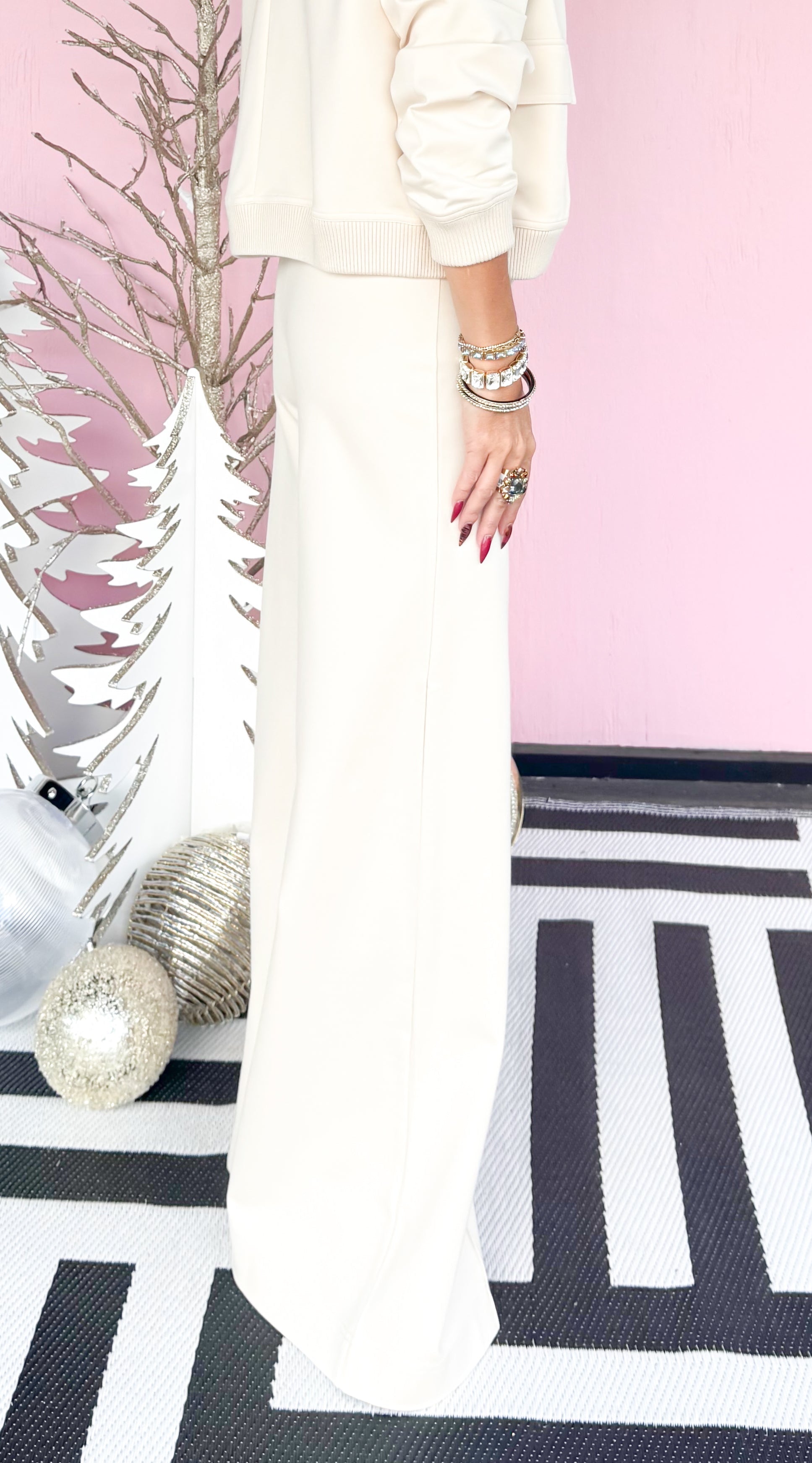 Wide Leg Pants/Ivory