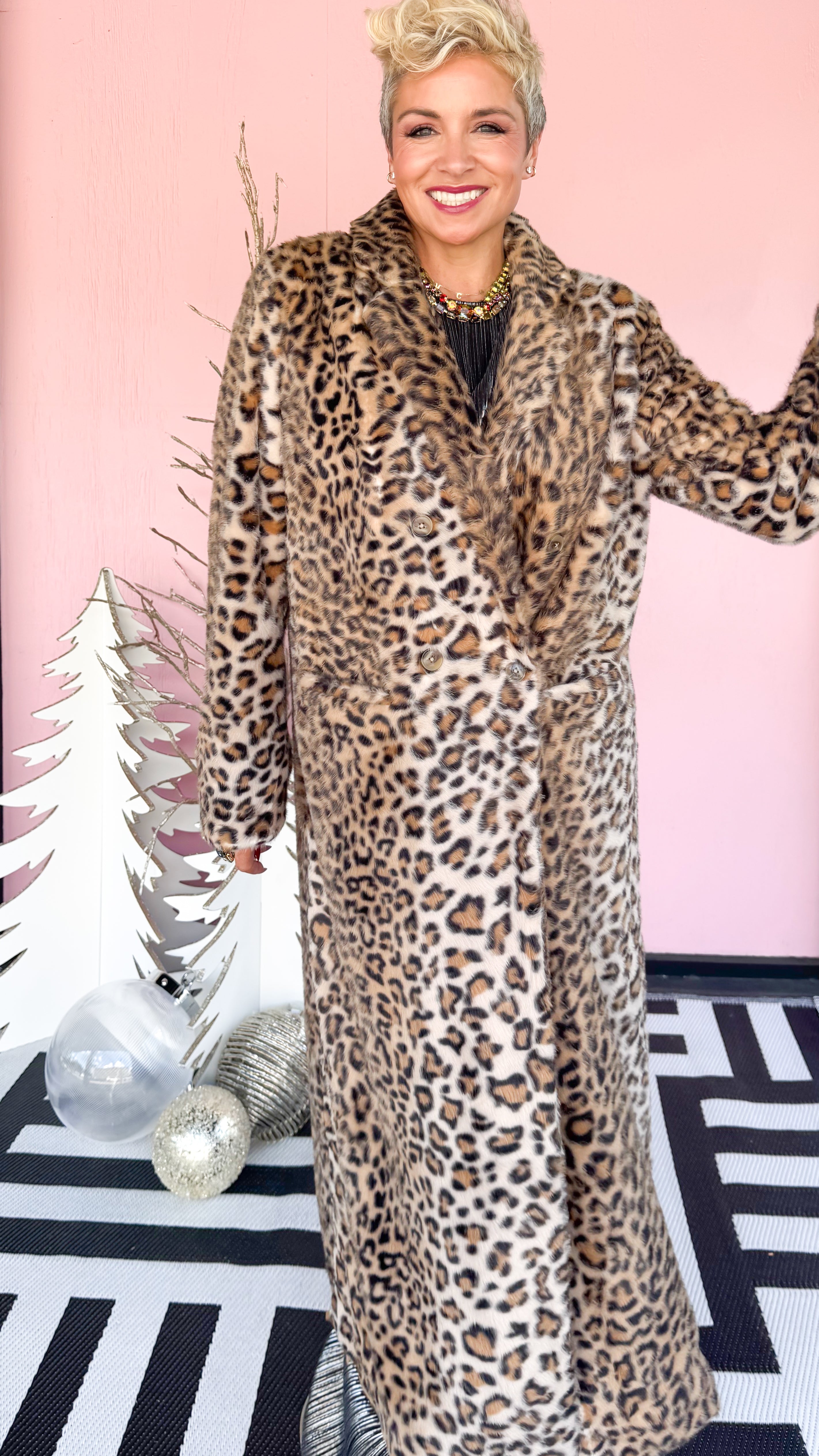 Alexandra Full Length Leopard Coat