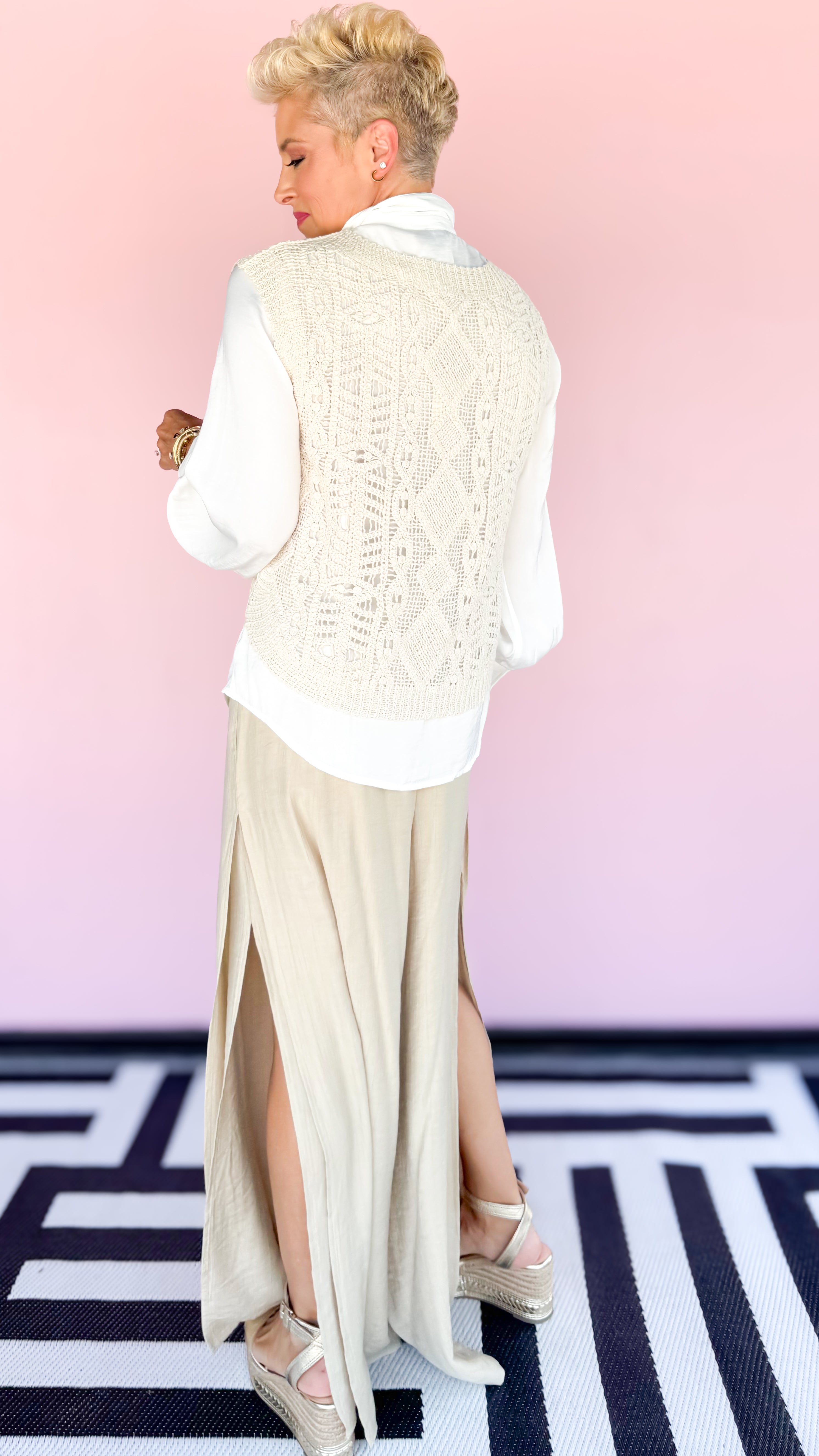 Side Split Pant/Taupe