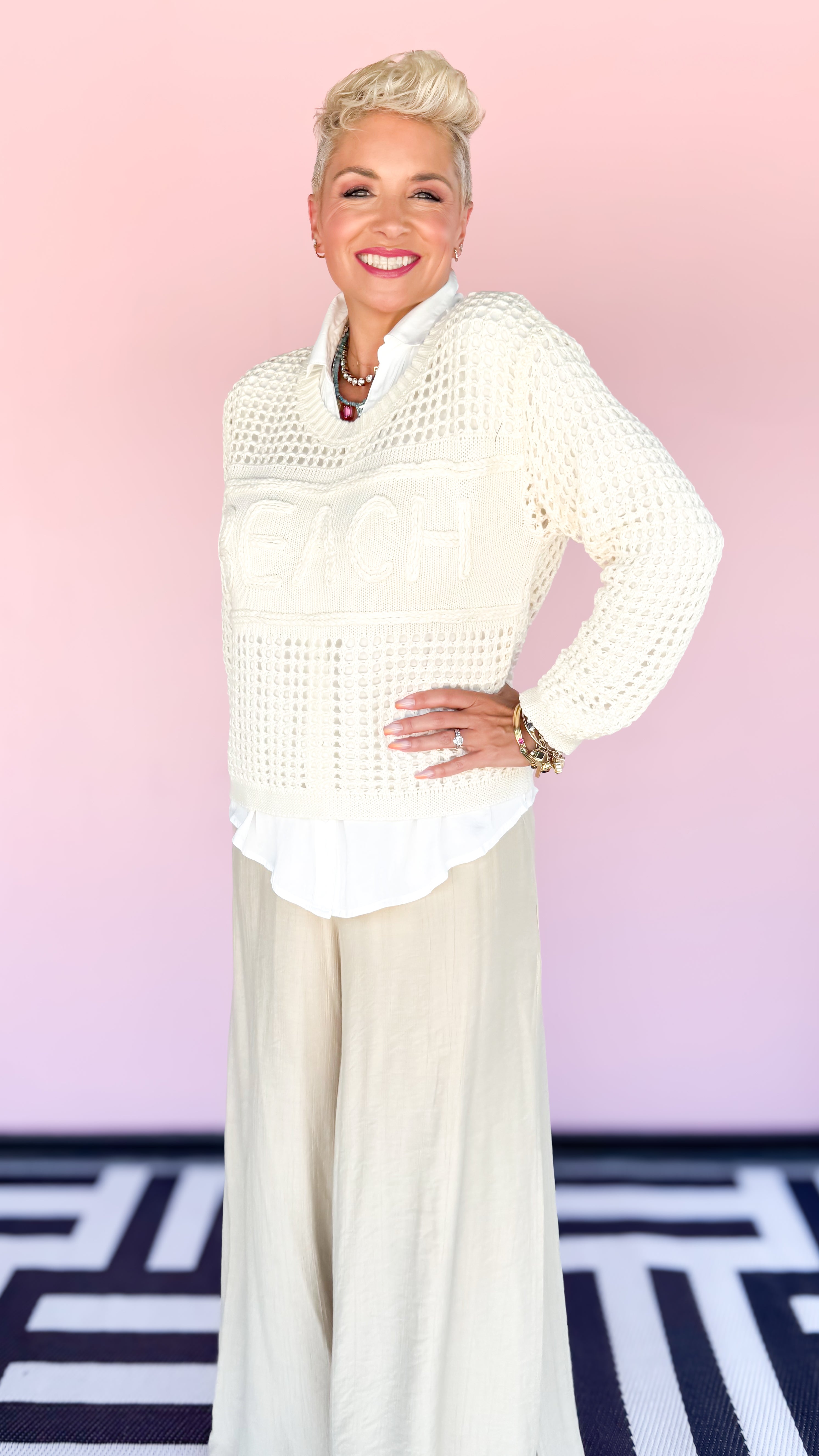 Knit BEACH Sweater/Cream