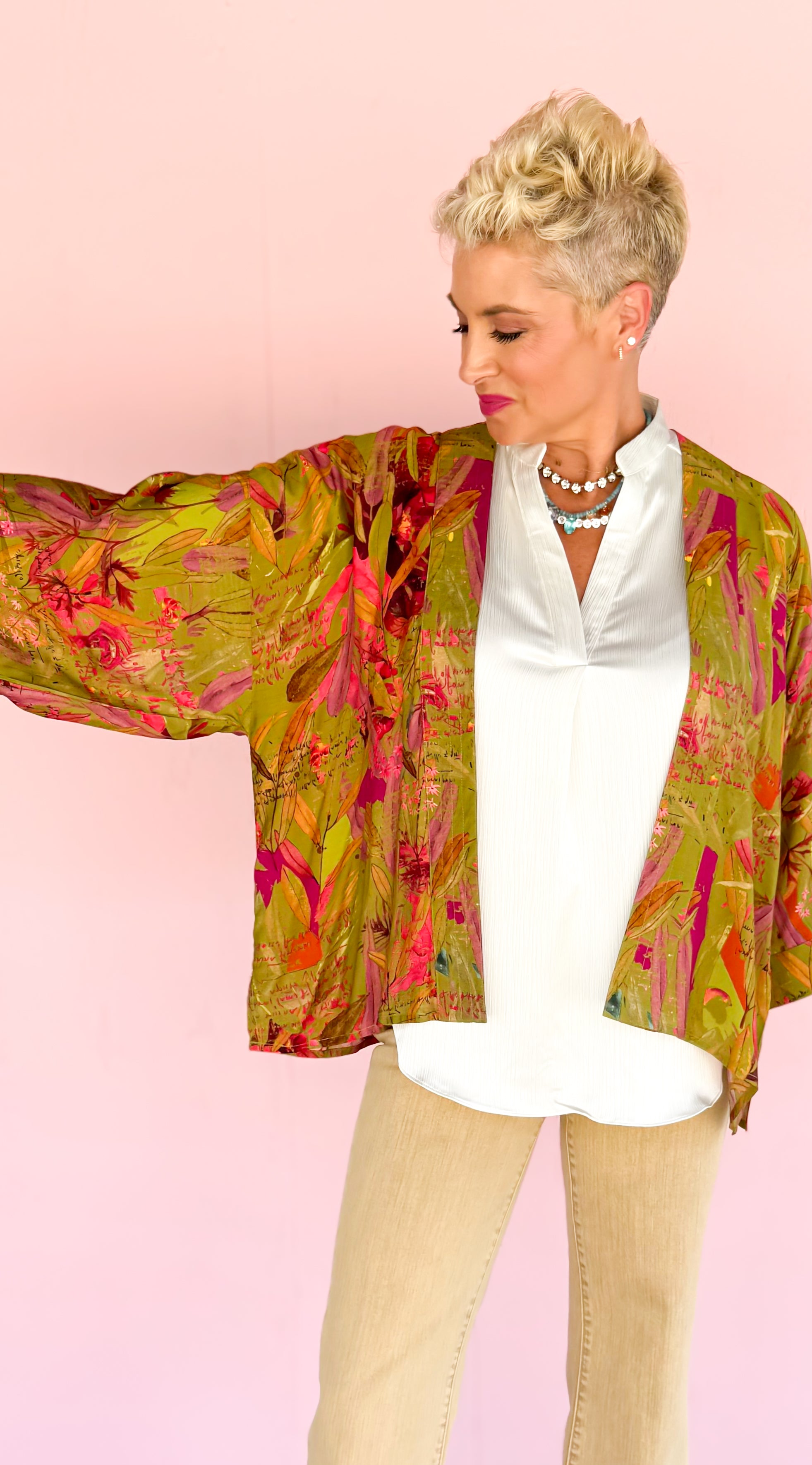 Short Kimono-Featherington/Green