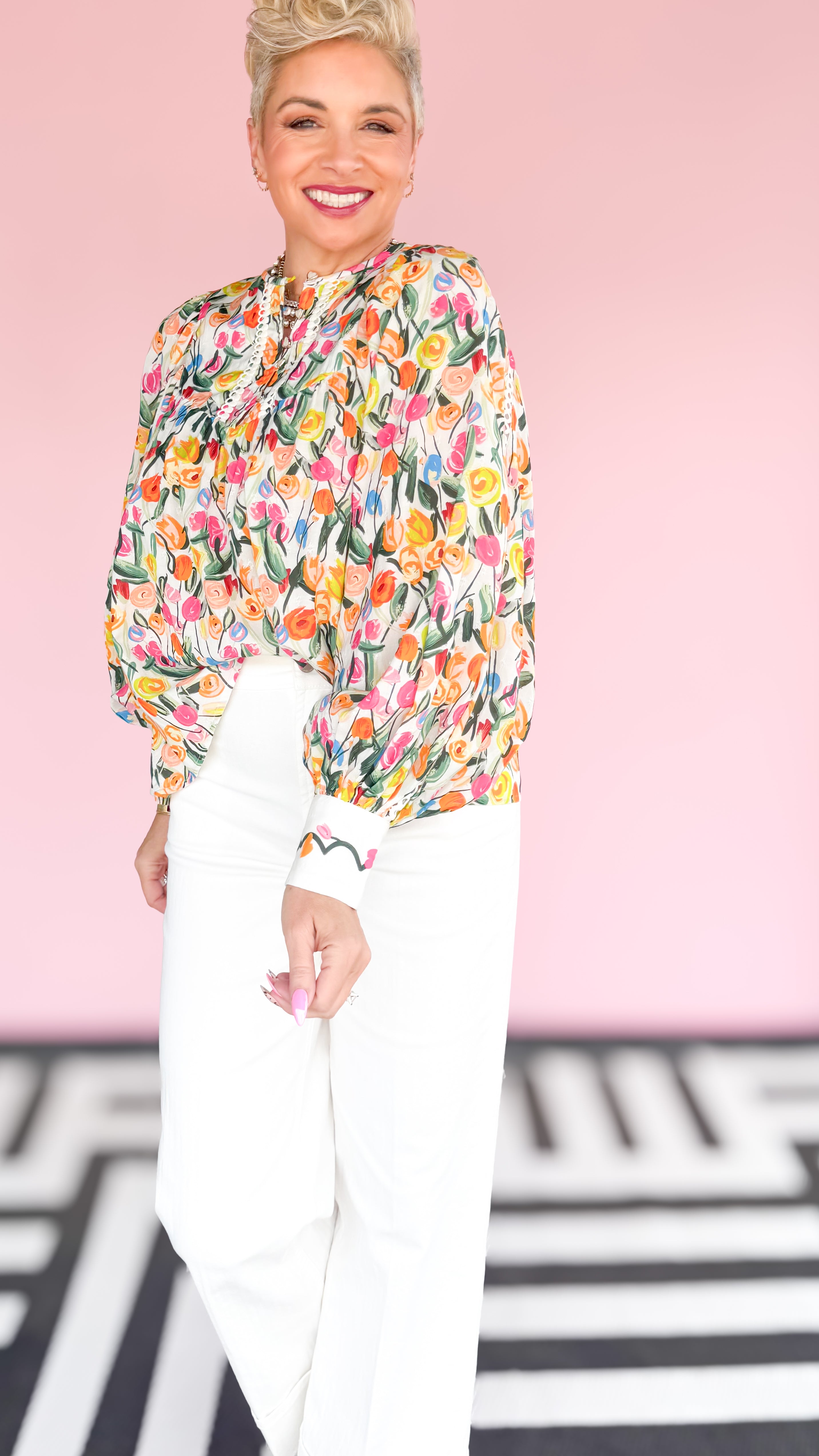 BERTHA FLORAL PRINT BLOUSE - The BLVD