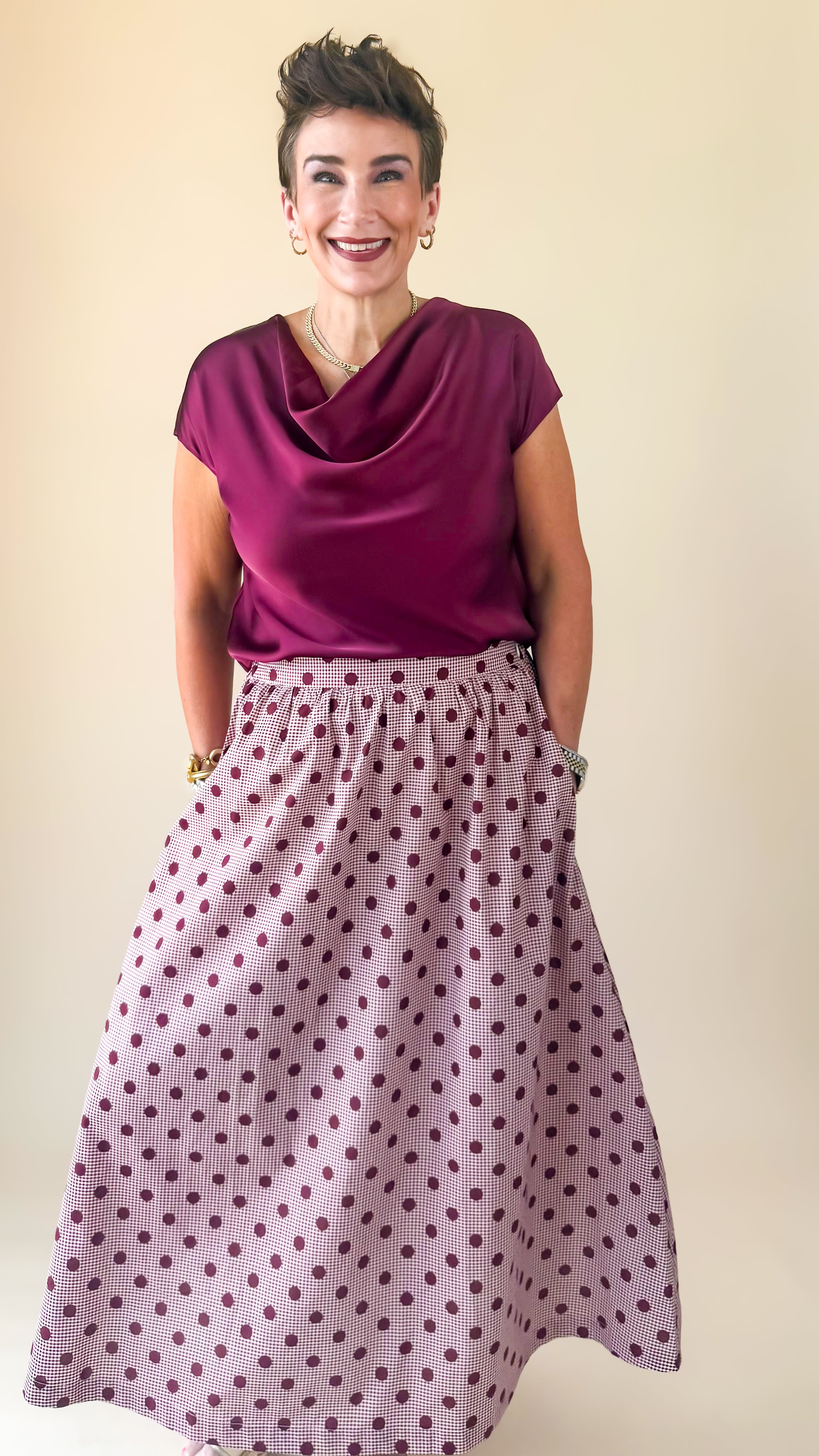 Charlotte Maxi Skirt/Merlot