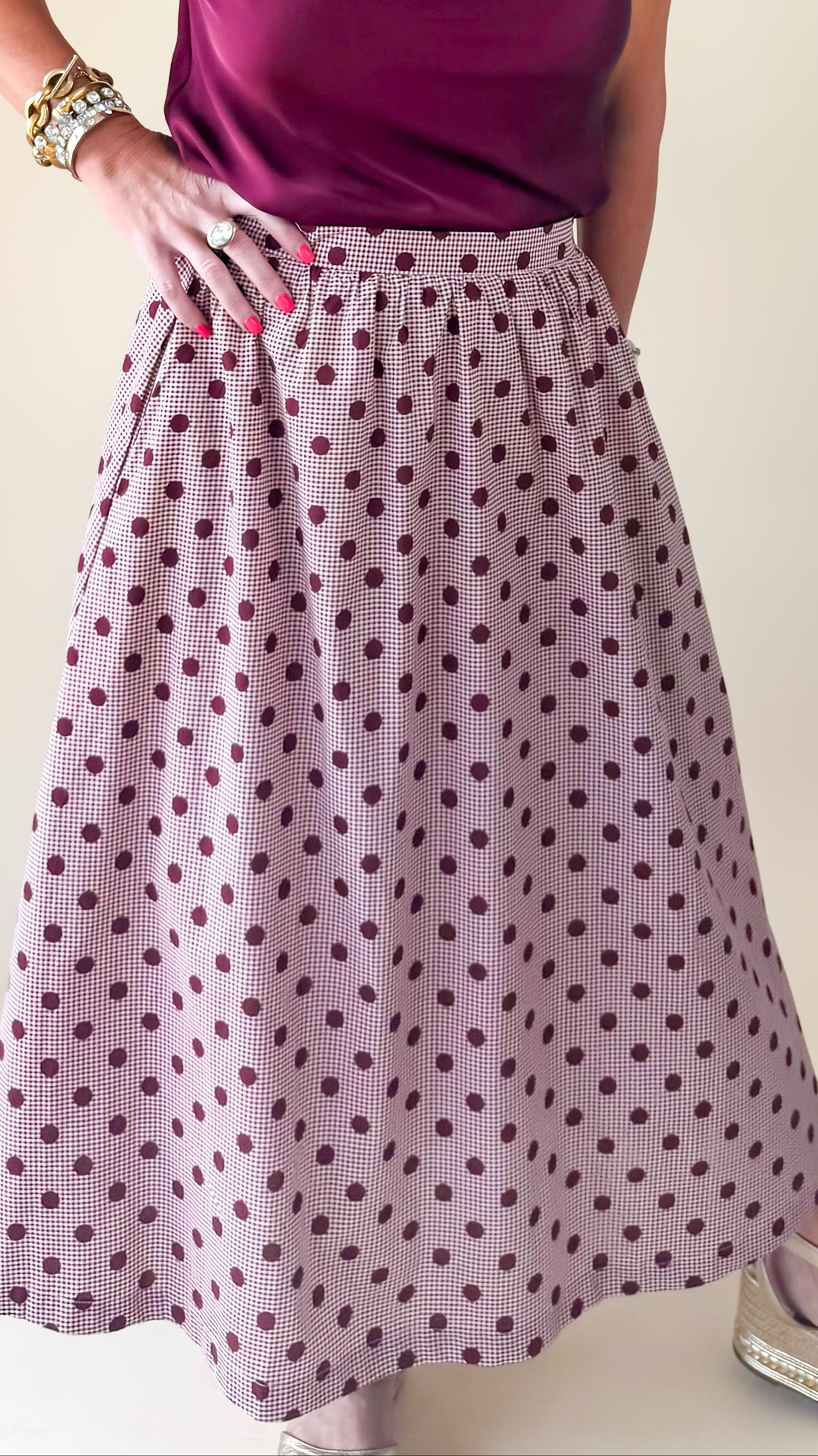 Charlotte Maxi Skirt/Merlot