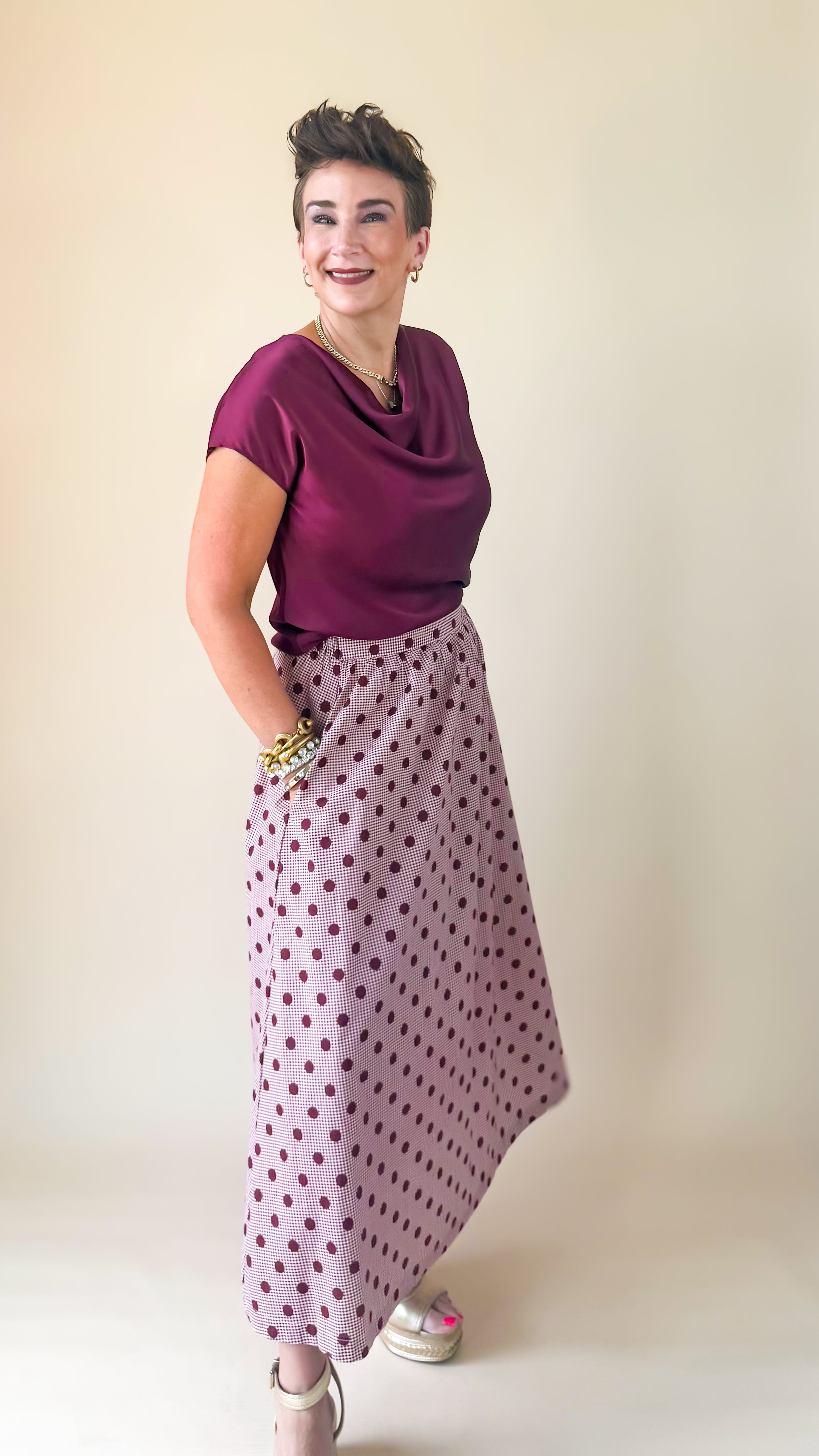 Charlotte Maxi Skirt/Merlot