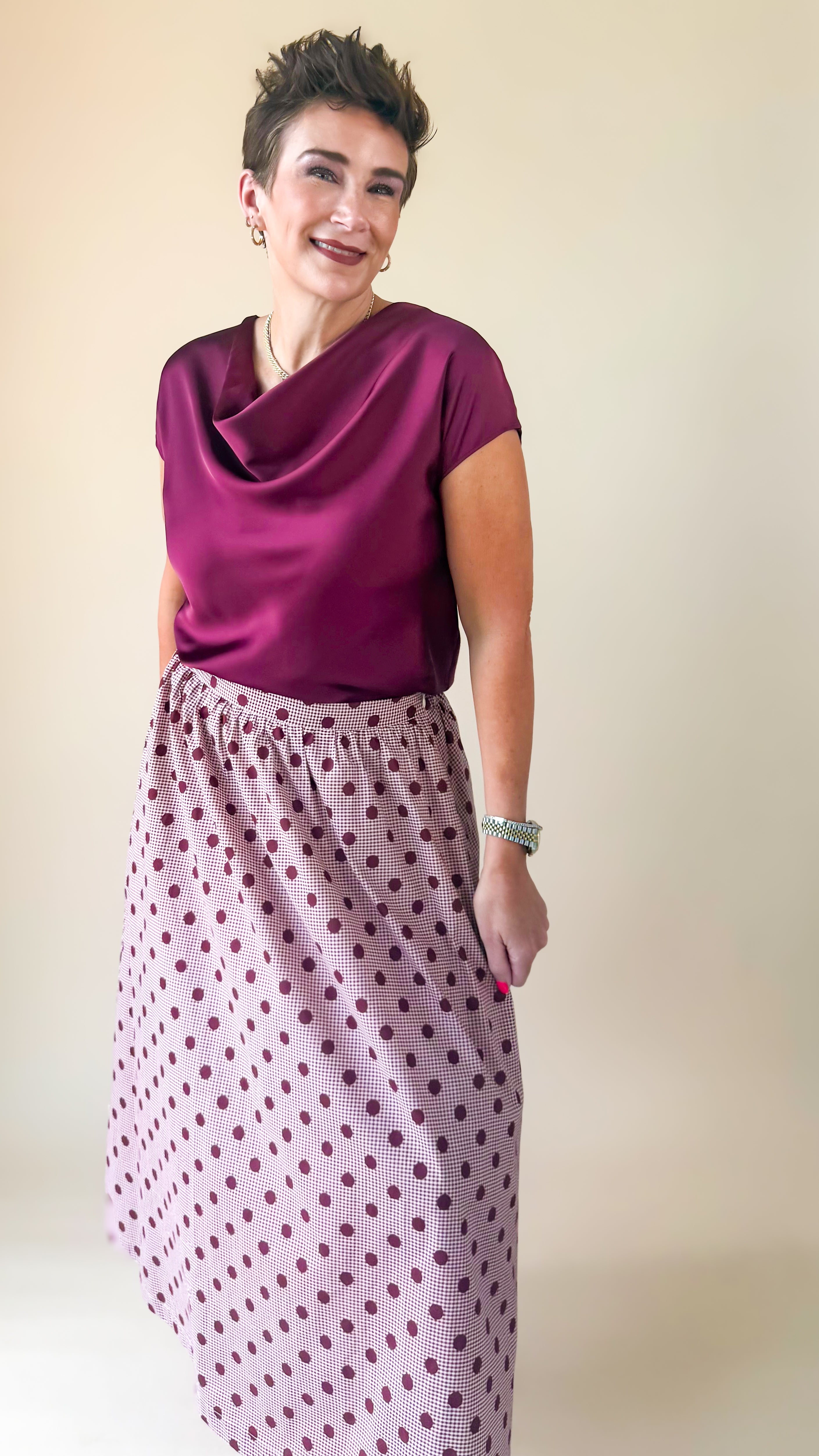Charlotte Maxi Skirt/Merlot