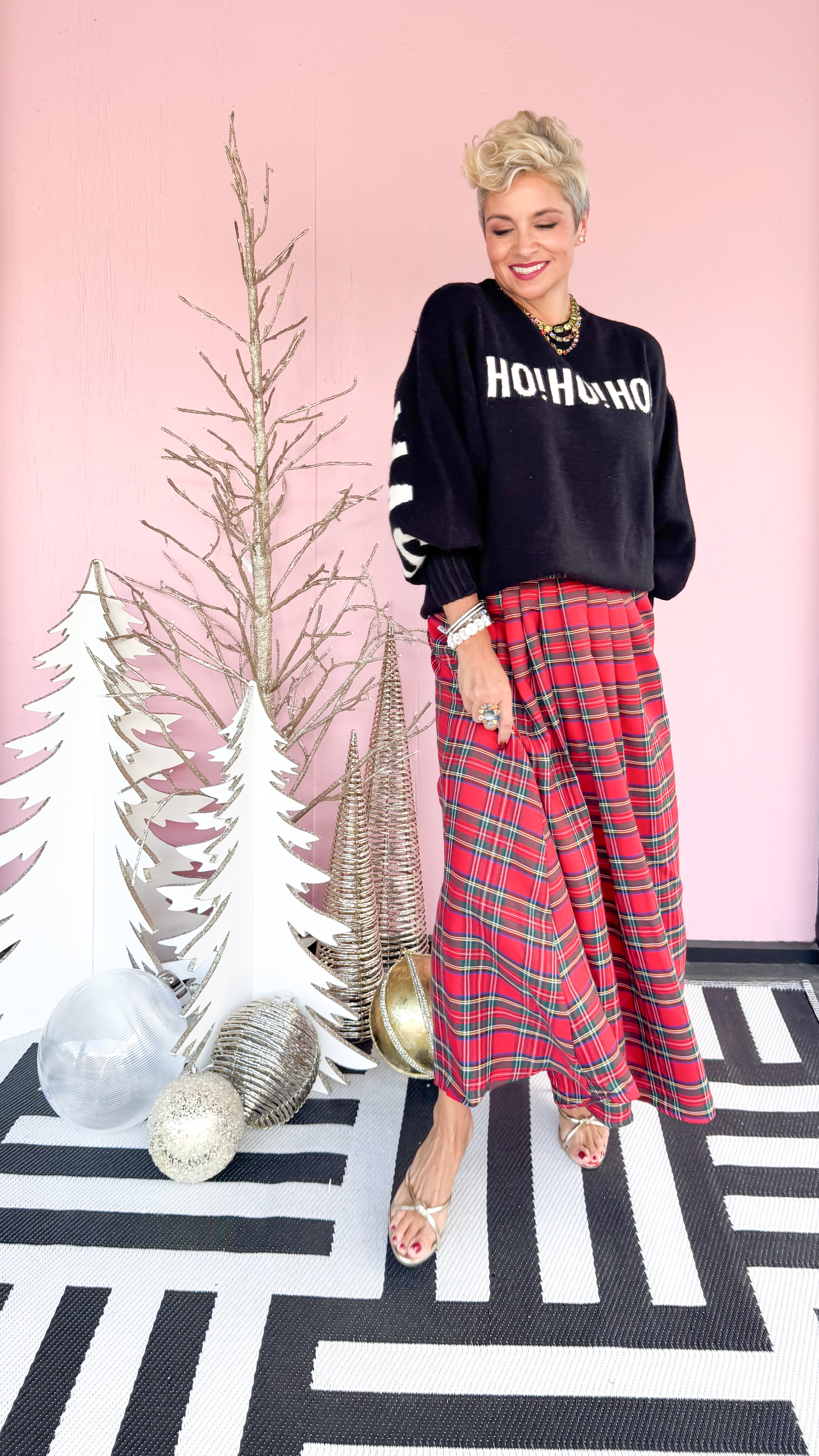 Christmas Sweater with HO HO HO