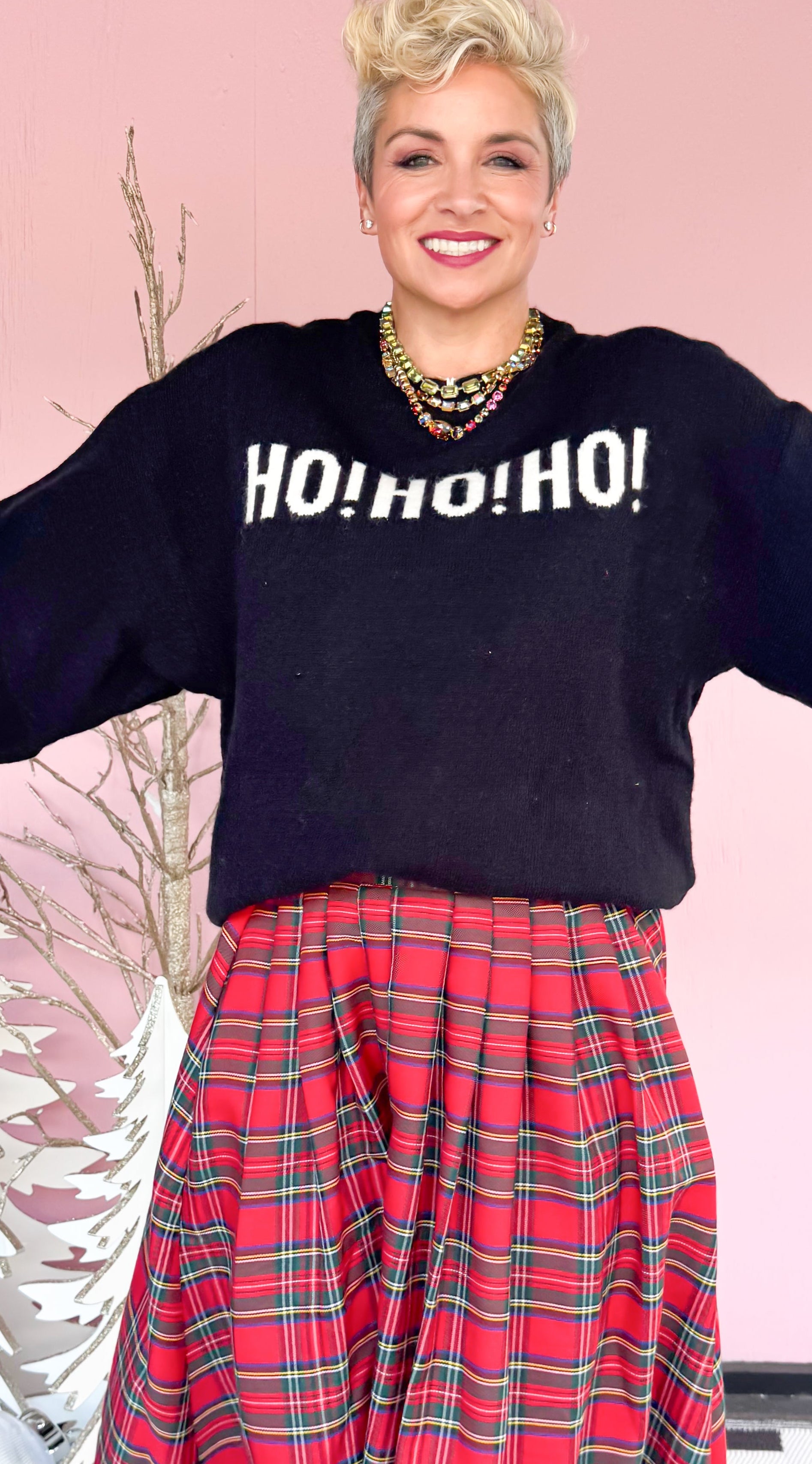 Christmas Sweater with HO HO HO