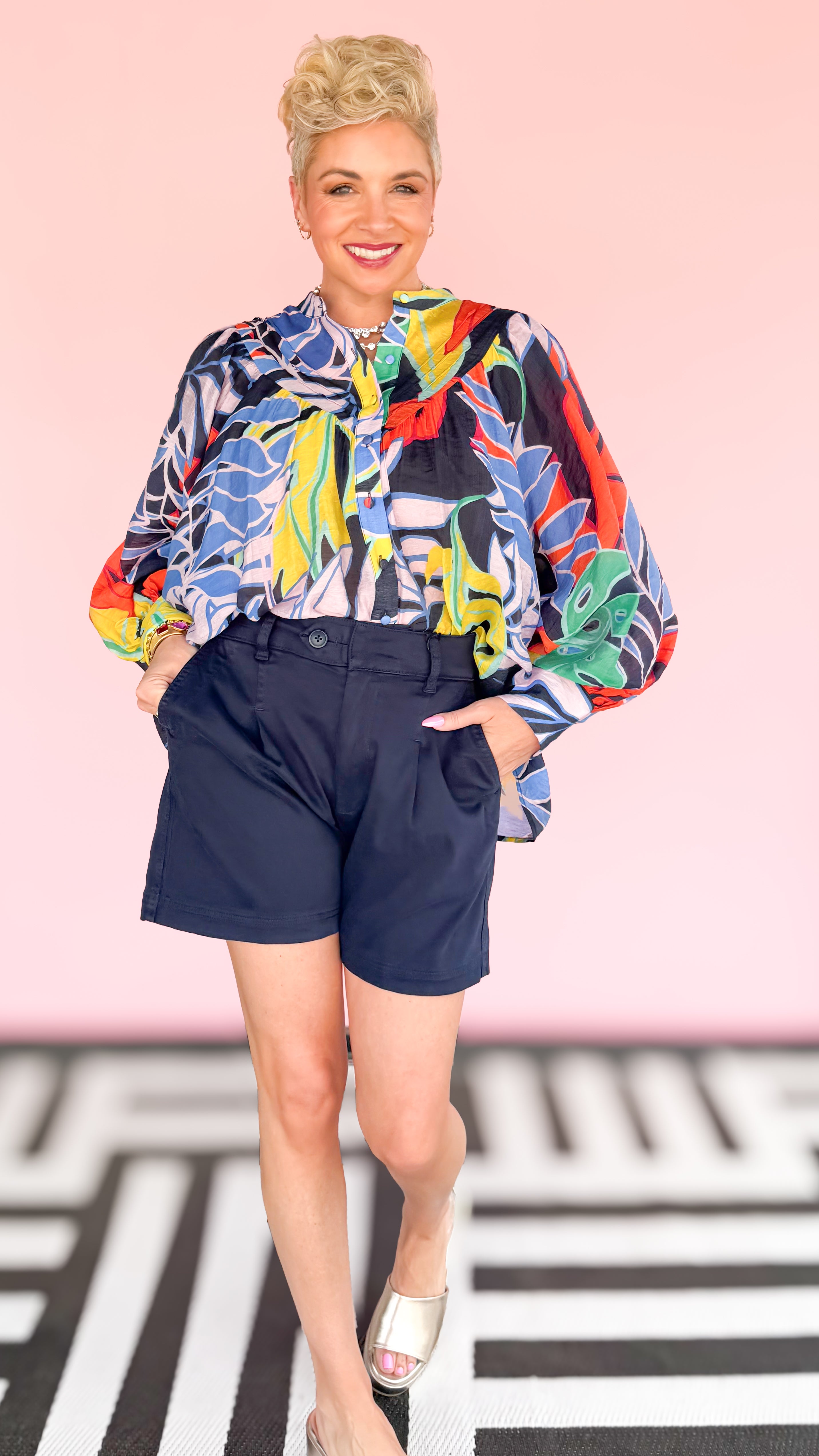 Vibrant Rain Forest Blouse - The BLVD