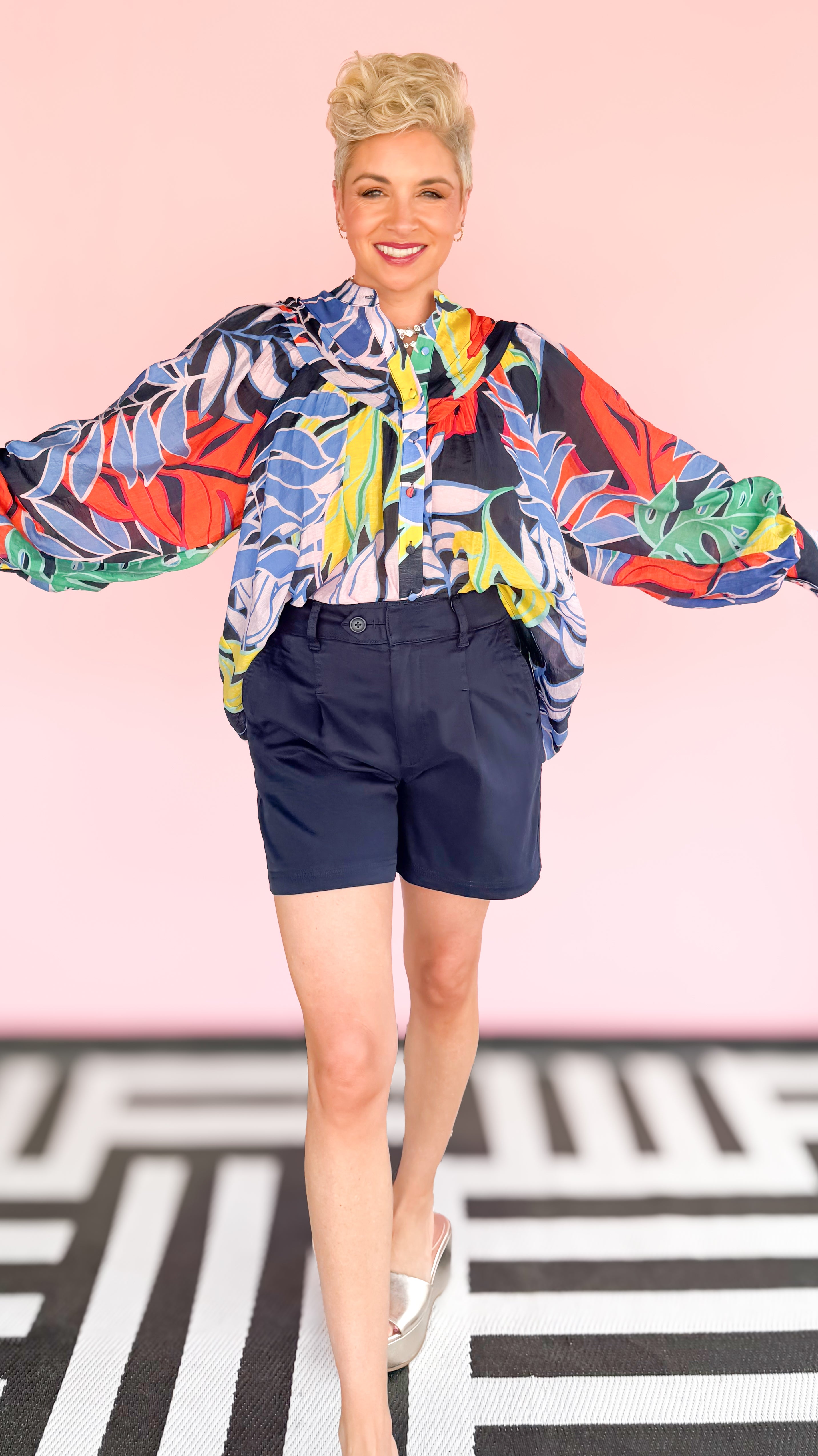 Vibrant Rain Forest Blouse - The BLVD