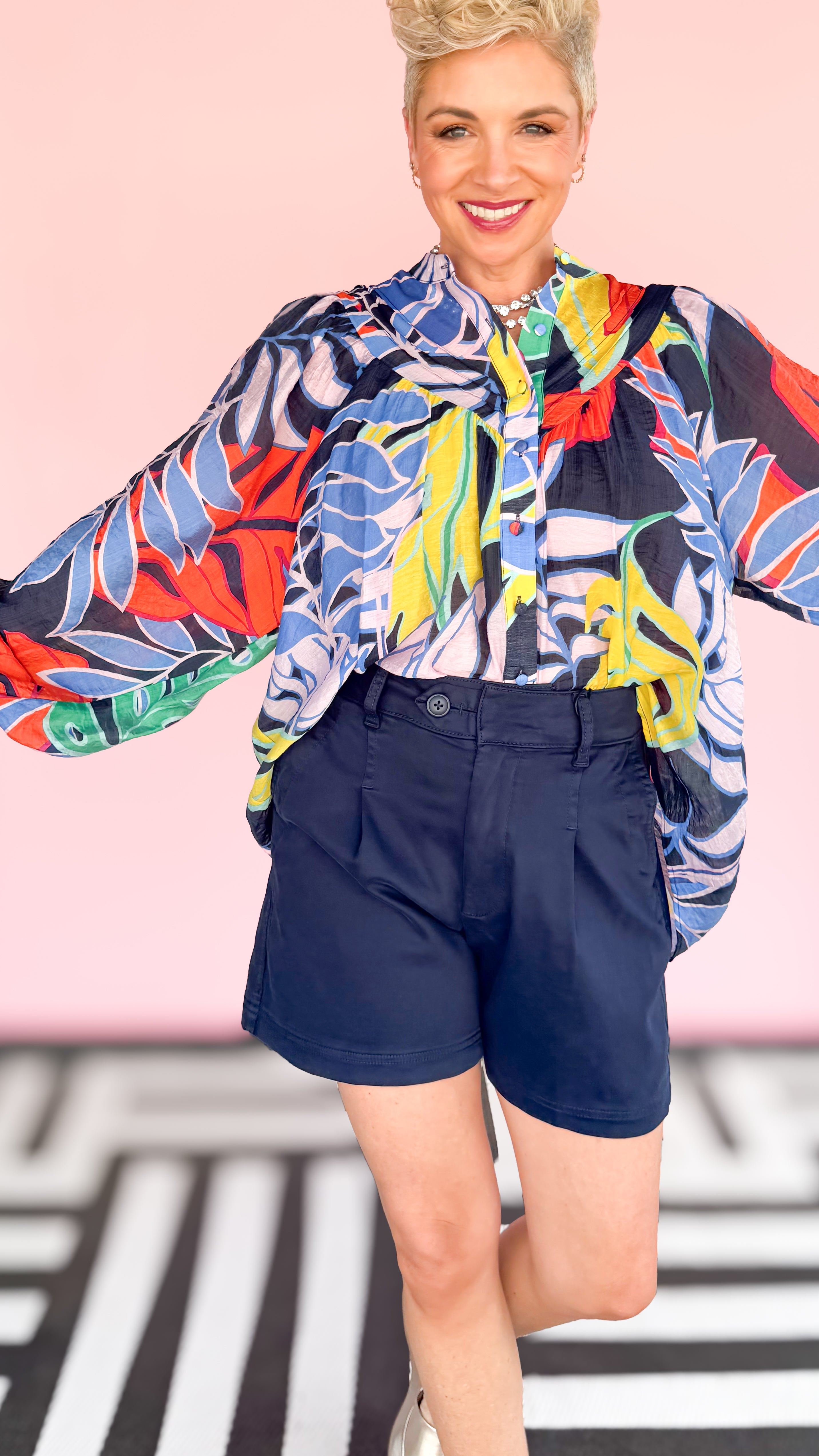 Vibrant Rain Forest Blouse - The BLVD