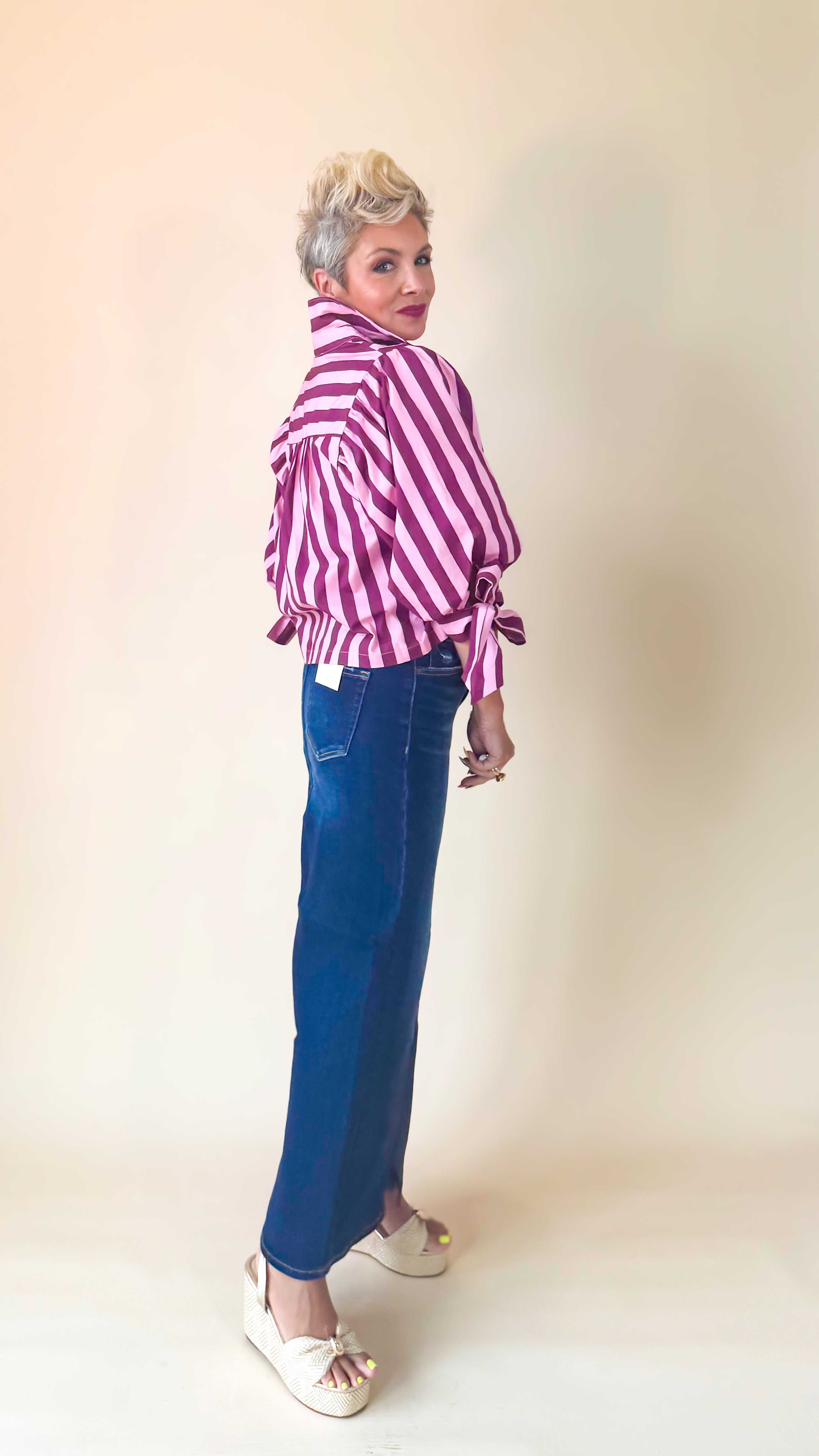 High Rise Denim Maxi Skirt