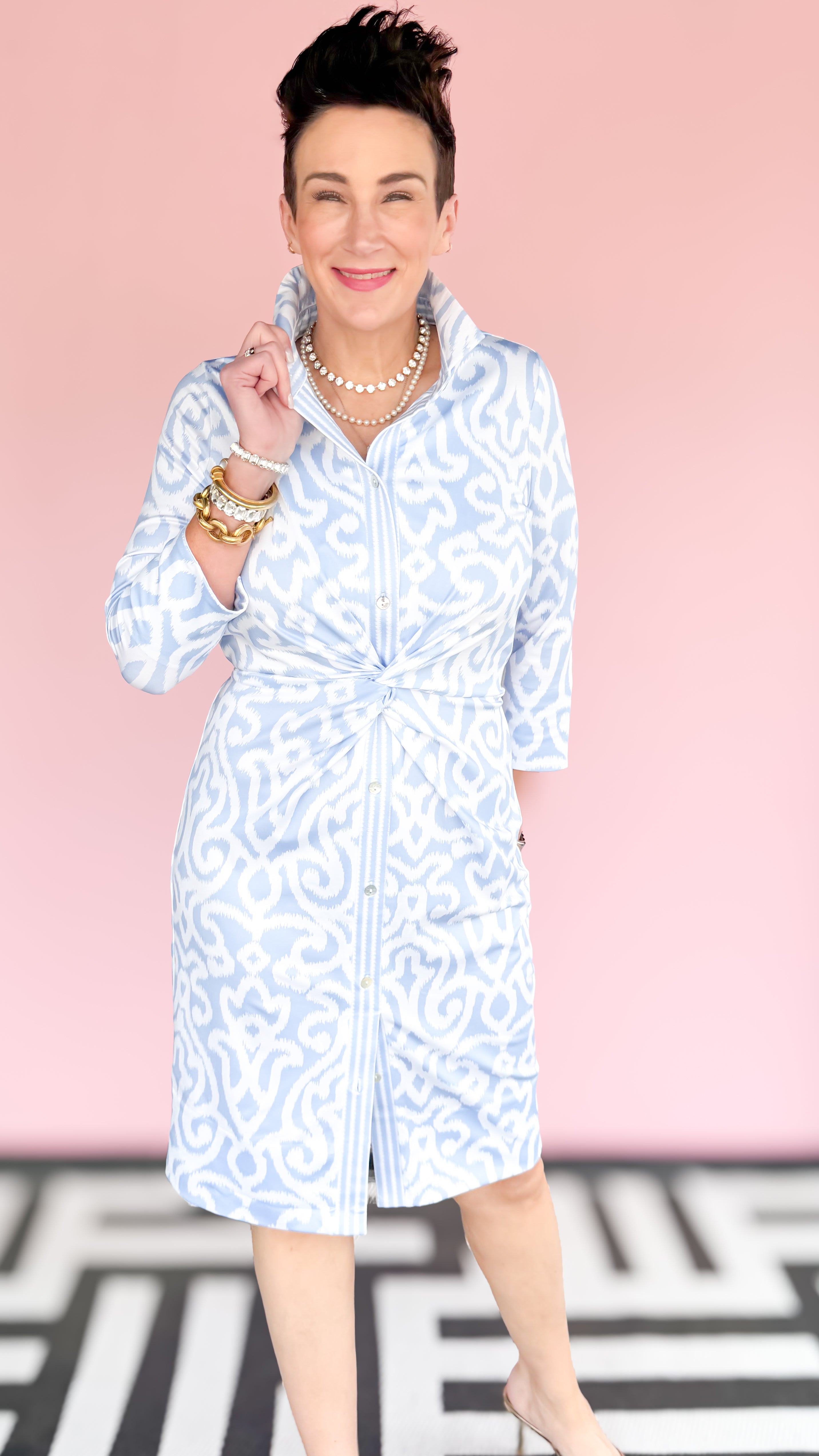 Twist & Shout Dress/Lt. Blue - The BLVD