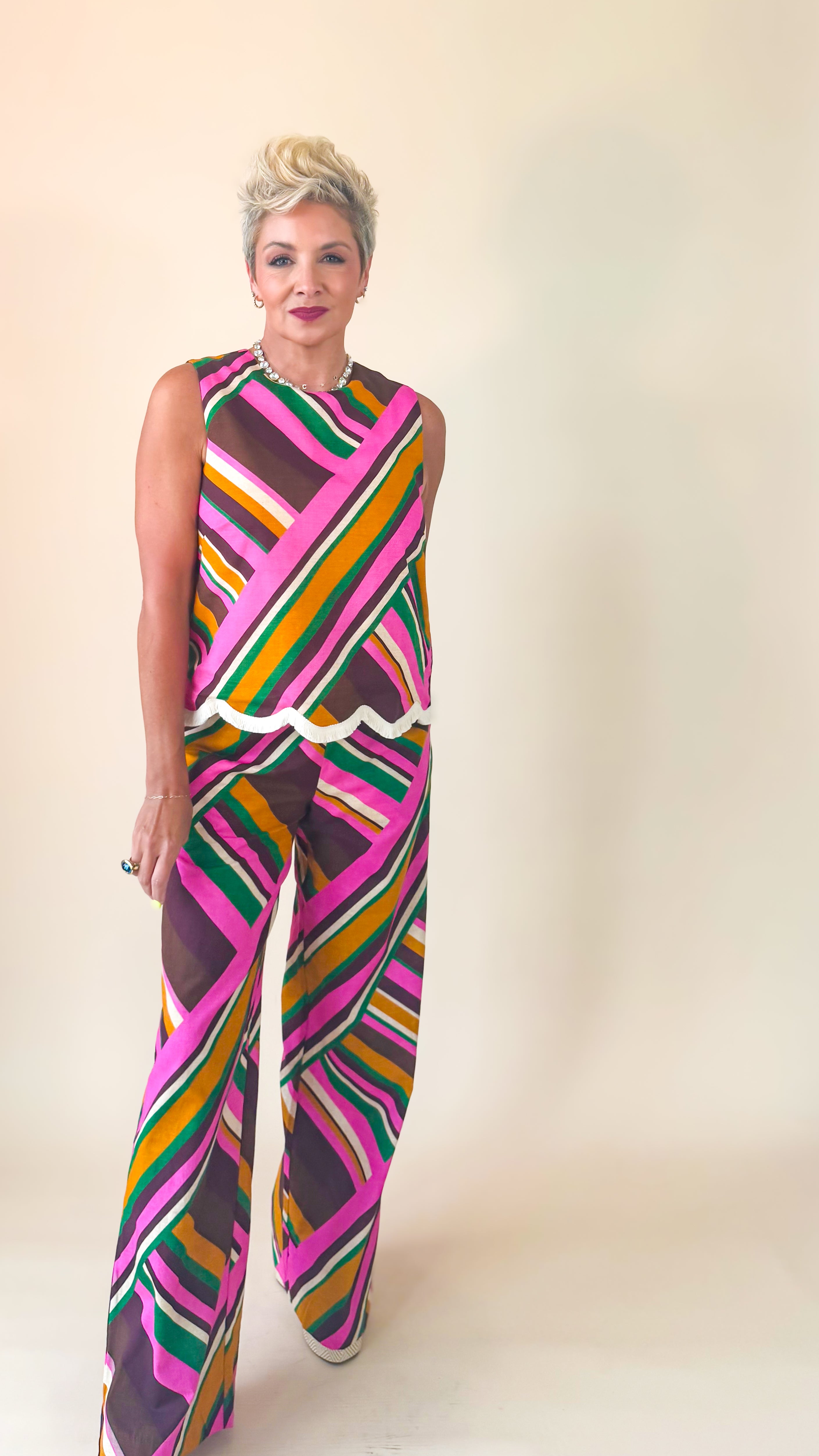 Amara Contrast Pant/Multi