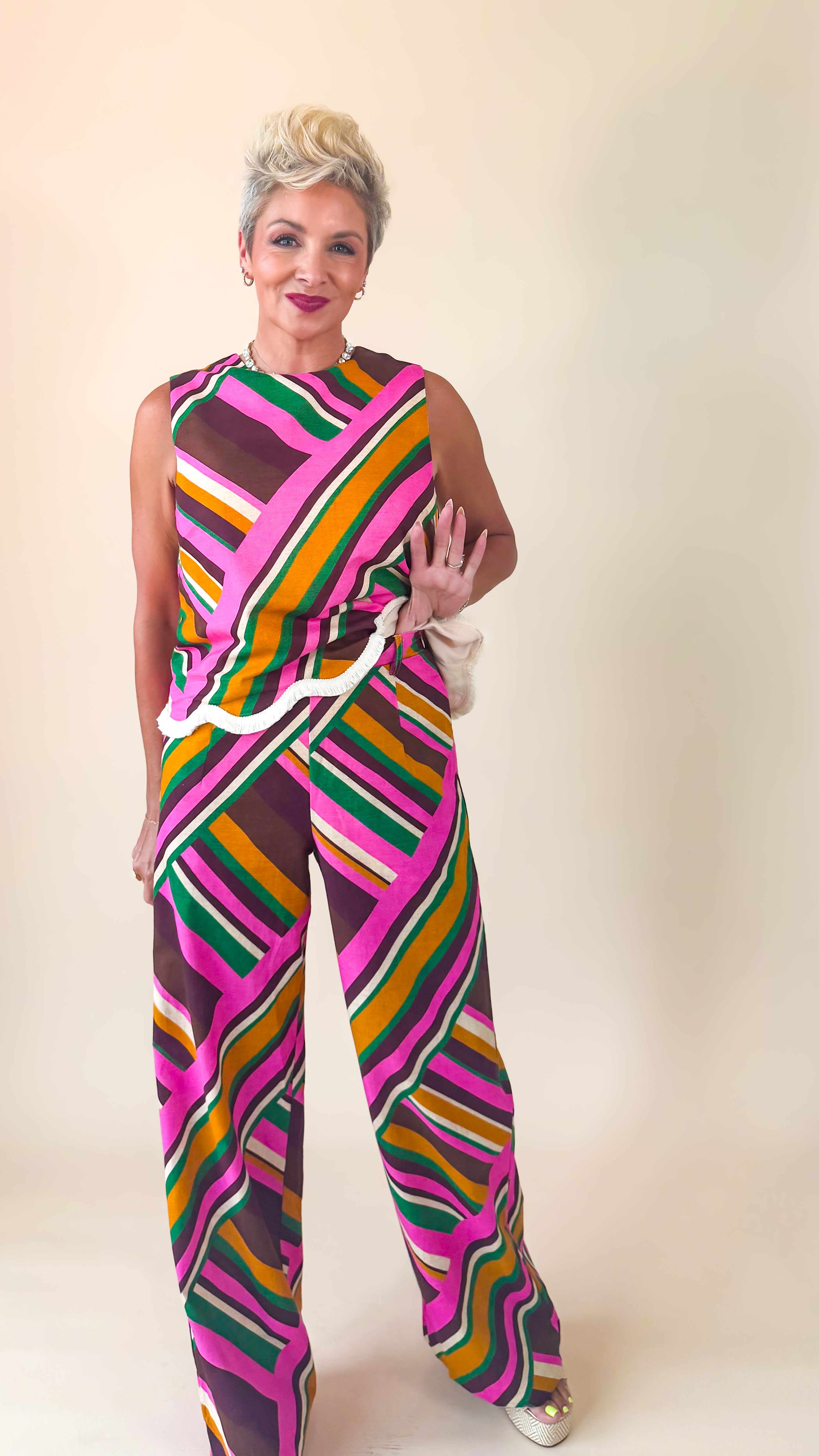 Amara Contrast Pant/Multi