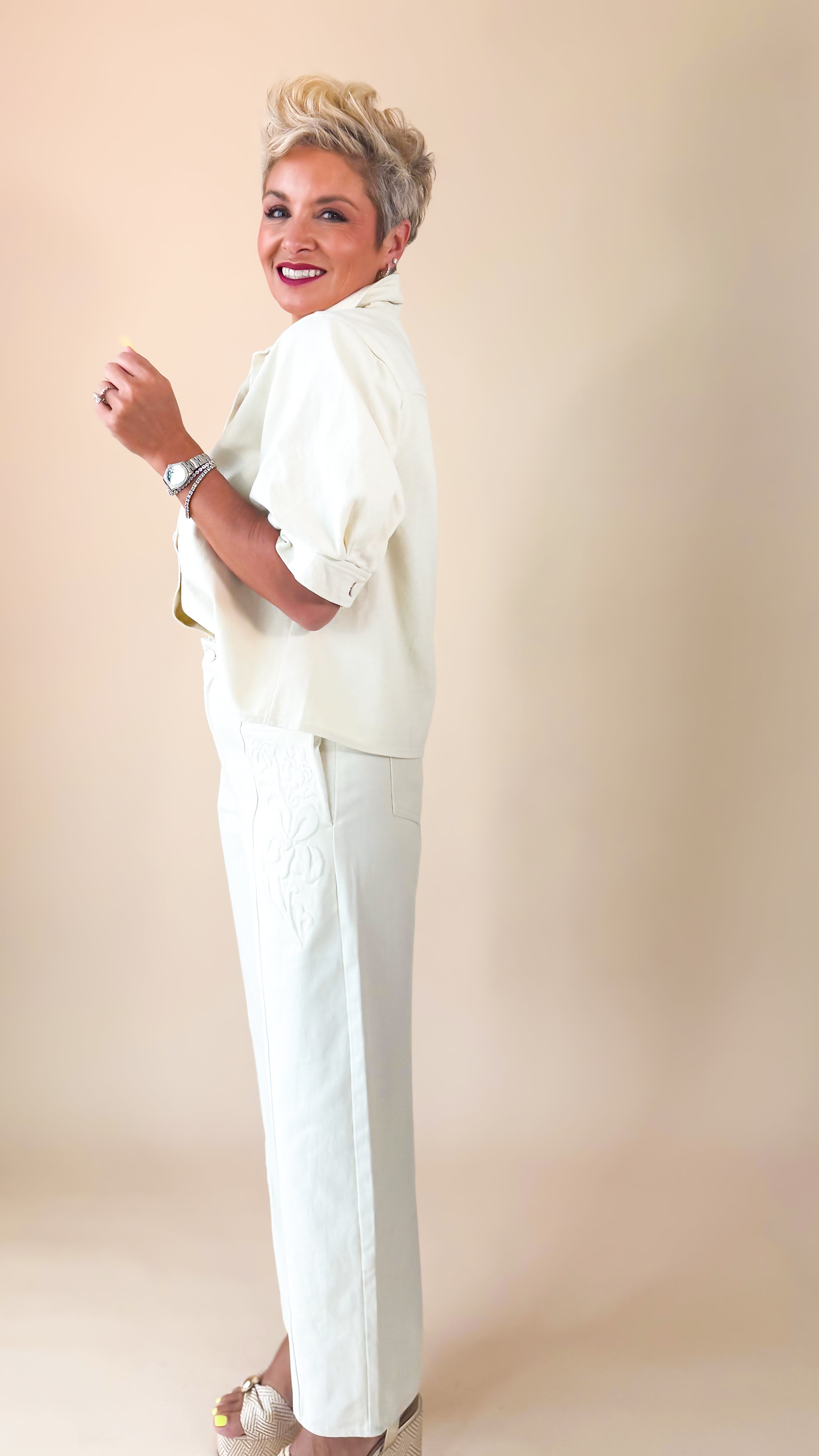 Emma Embossed Pants
