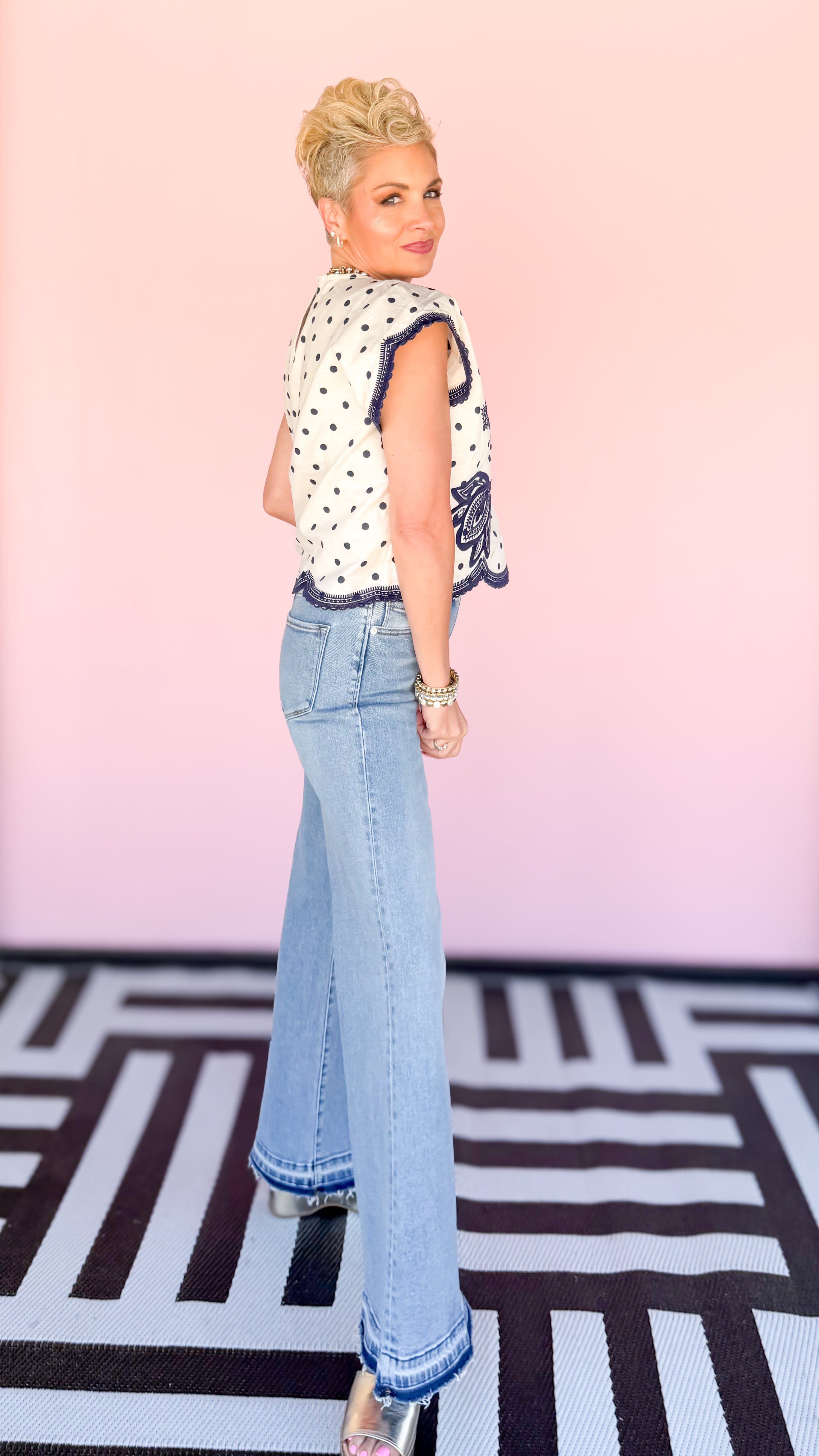 Embroidered Apron Top - The BLVD