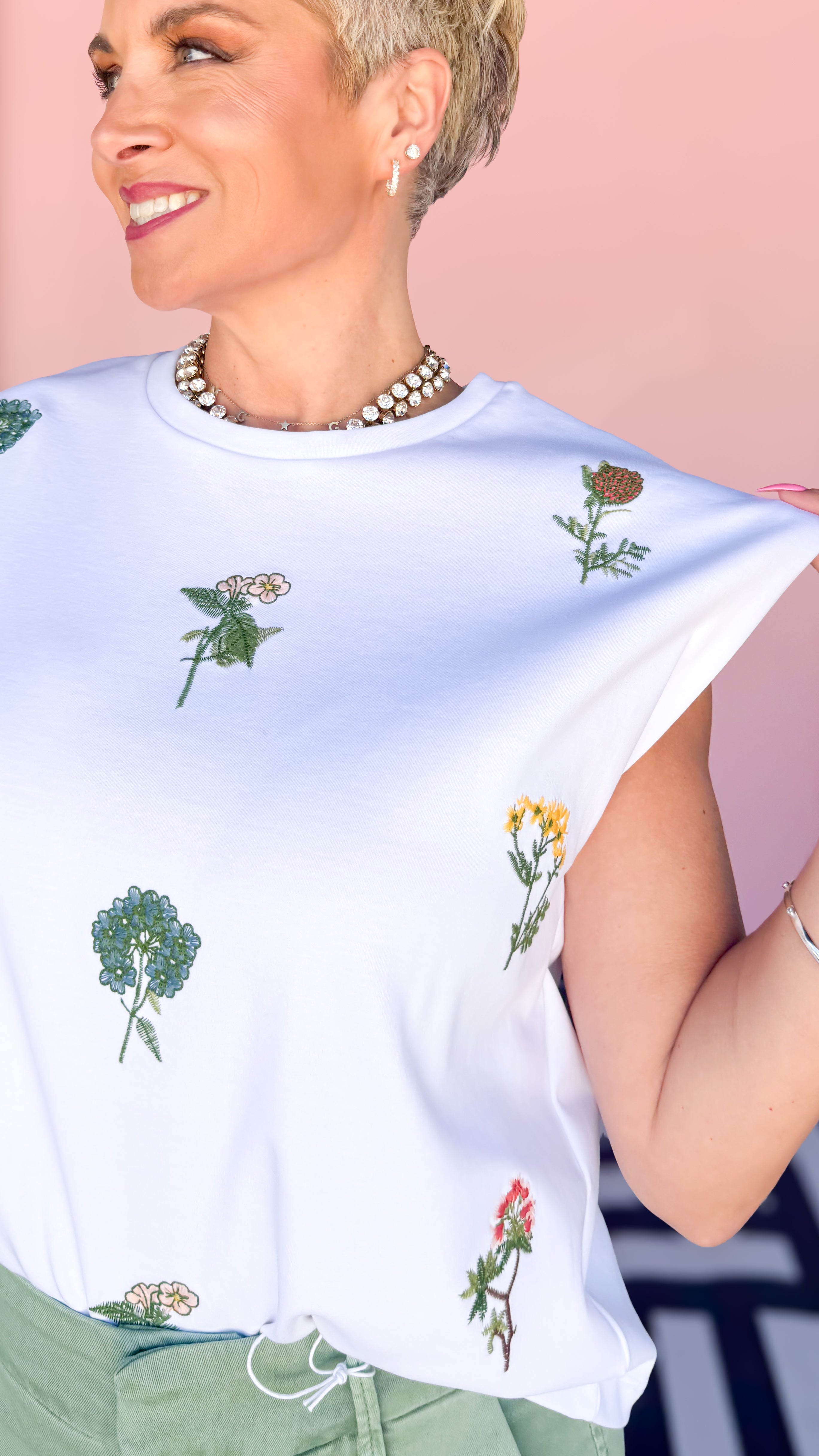 MAISIE EMBROIDERED VEST/White - The BLVD