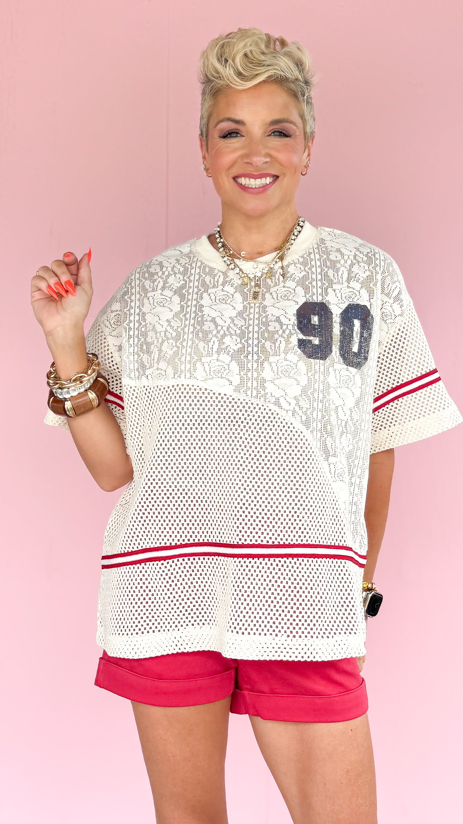 Crochet Short Sleeve Top