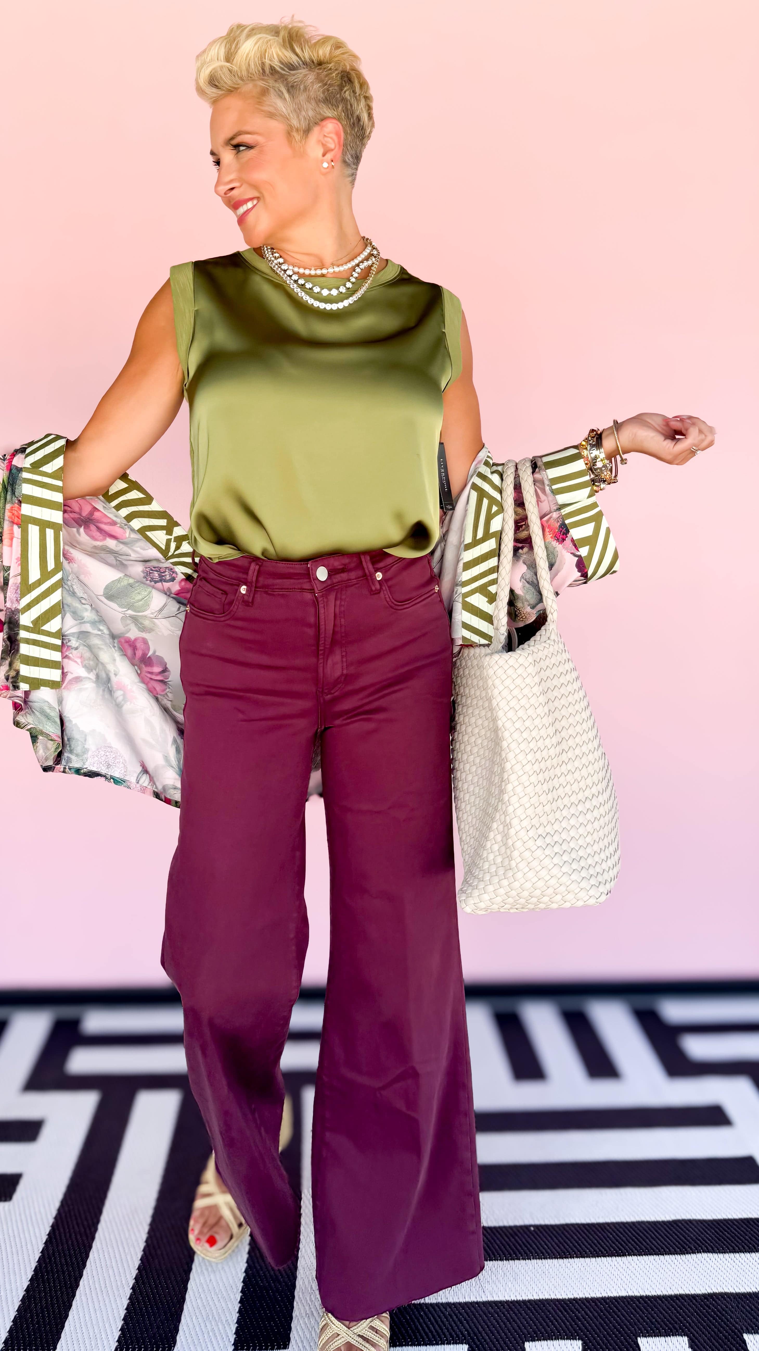 Sleeveless Knit Top/Green - The BLVD
