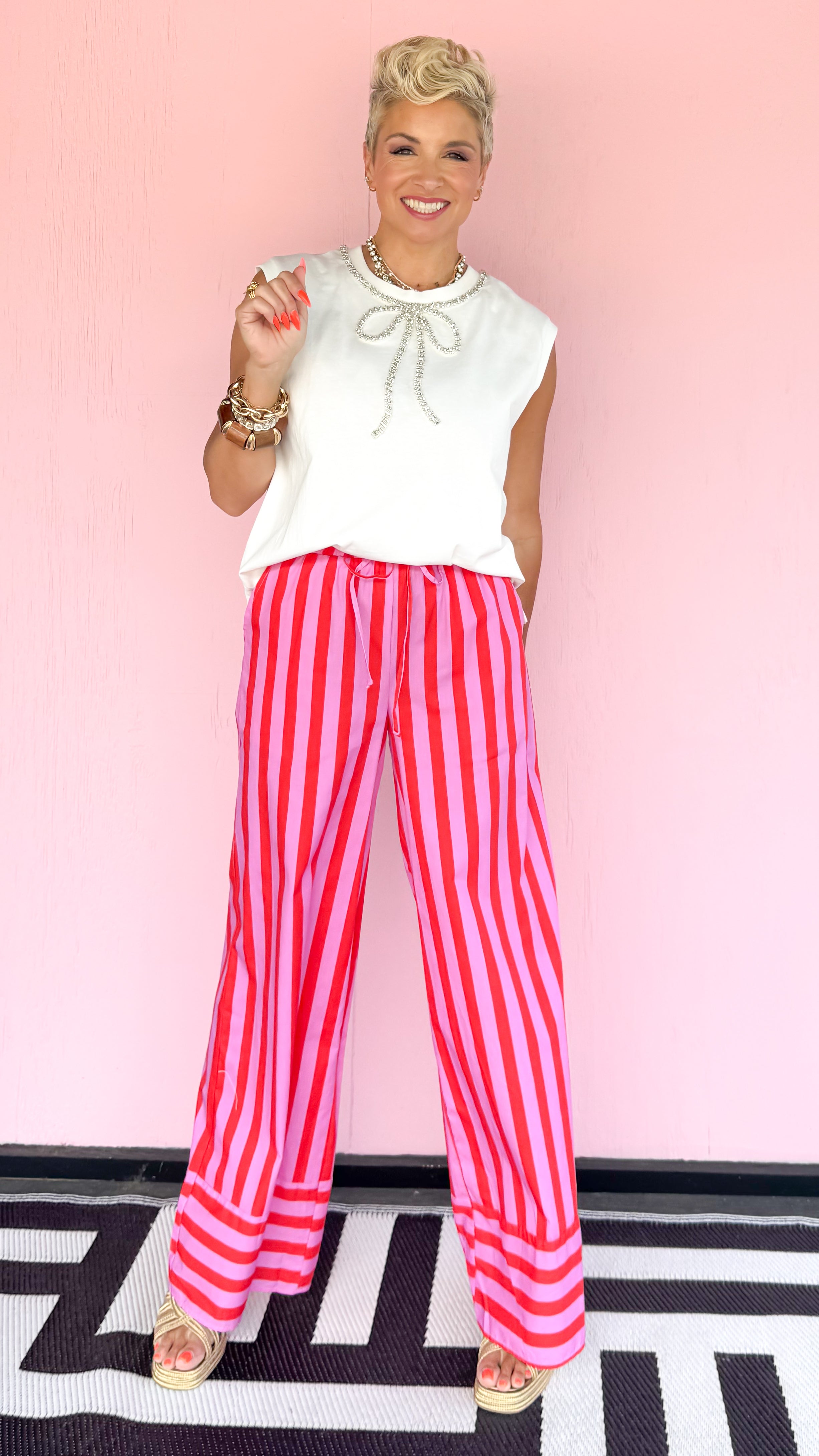 Bow Detail Top/White
