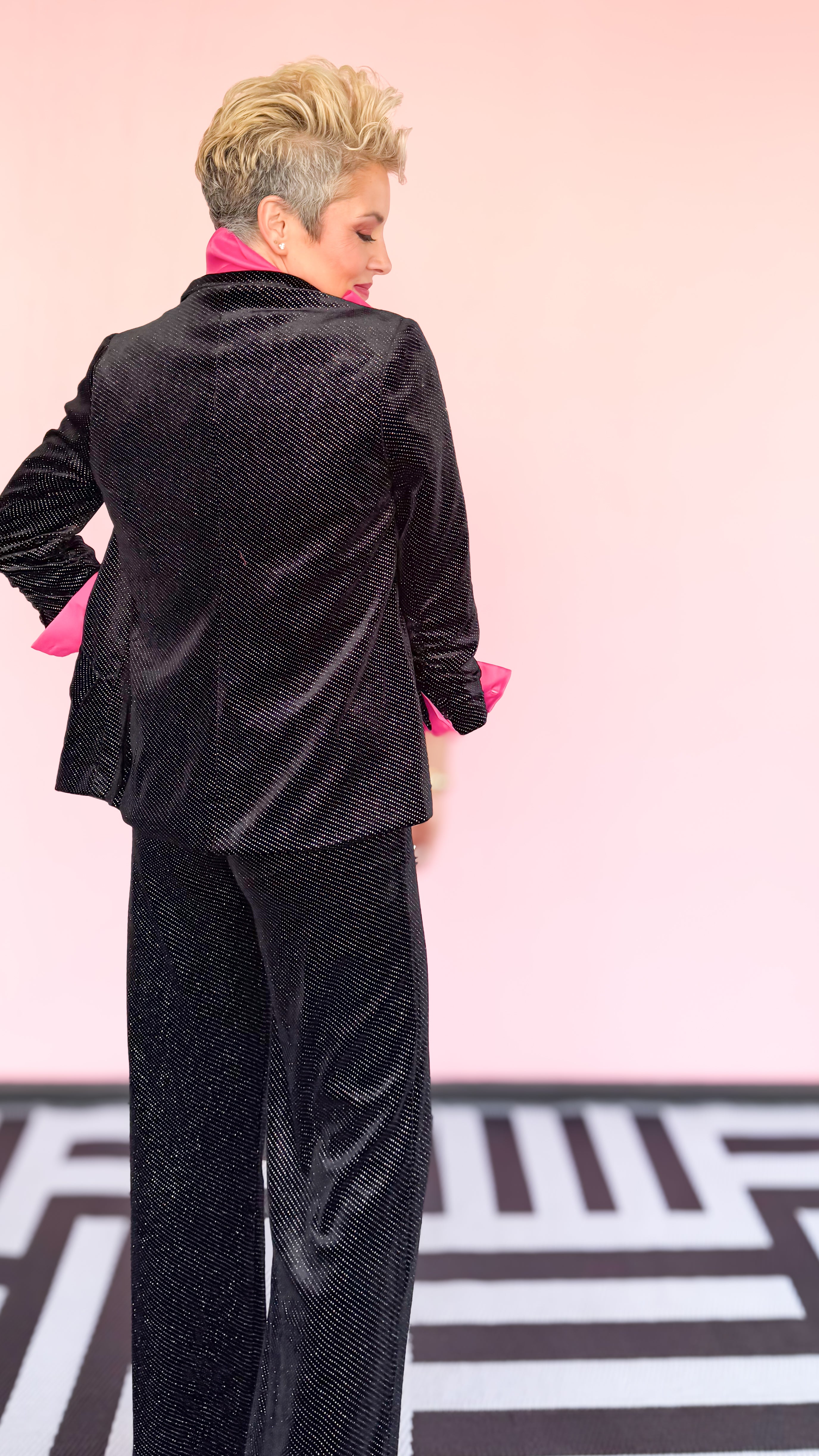 Sparkle Embellished Blazer/Black