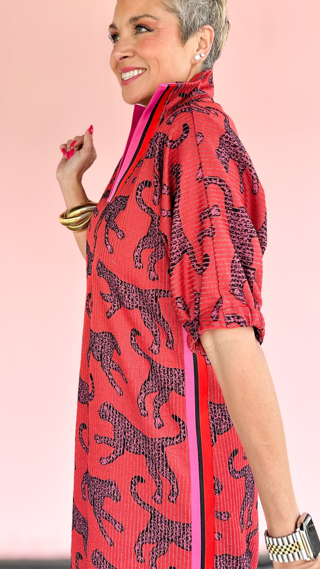 Poppy Caftan/Red Jaguar