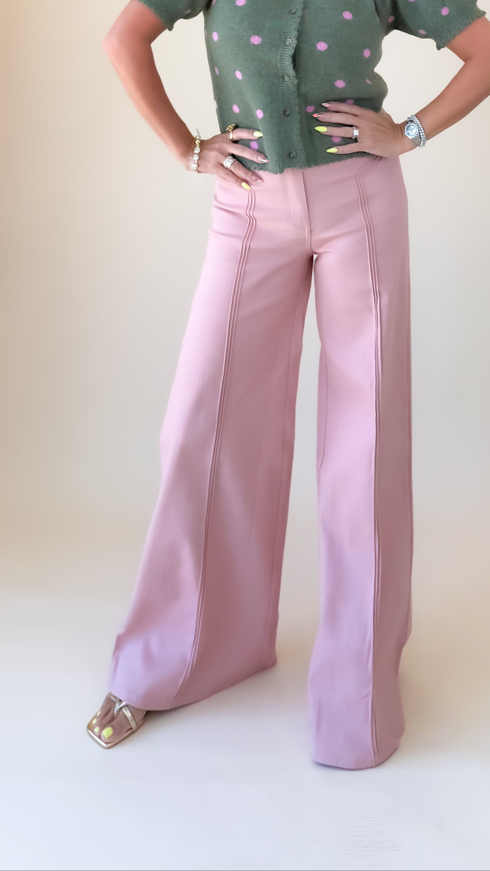 Contrast Detail HW Jean/Blush Pink