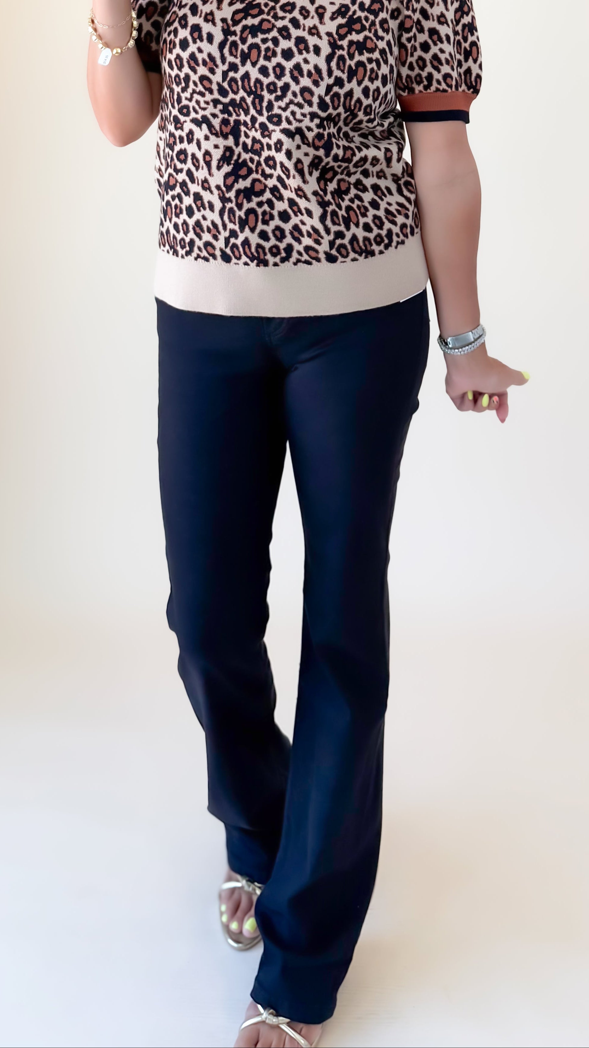 Natalie High Rise Fab Ab Bootcut/Black