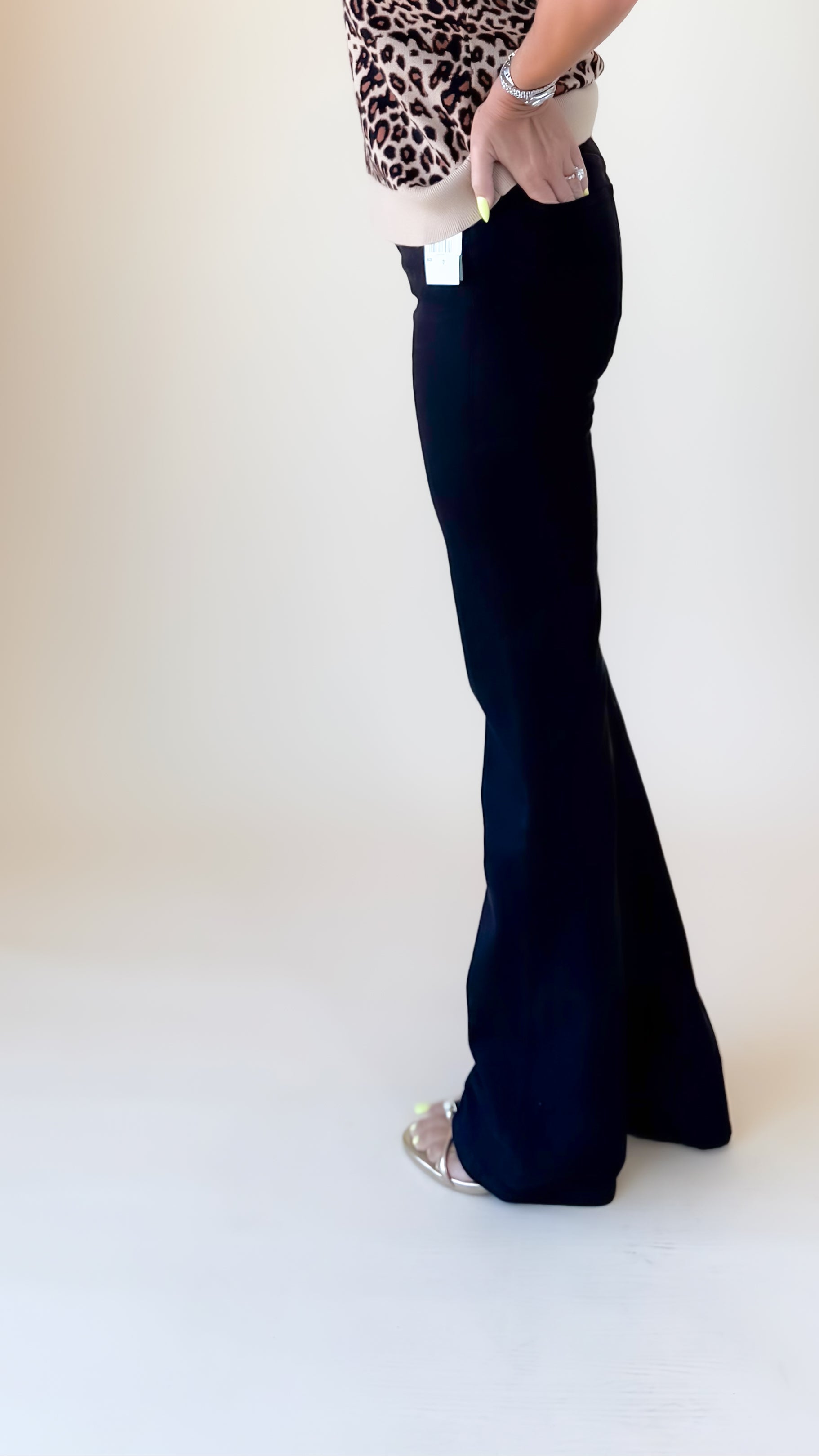 Natalie High Rise Fab Ab Bootcut/Black