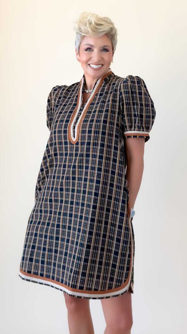 Alexis Mini Dress Plaid/Black