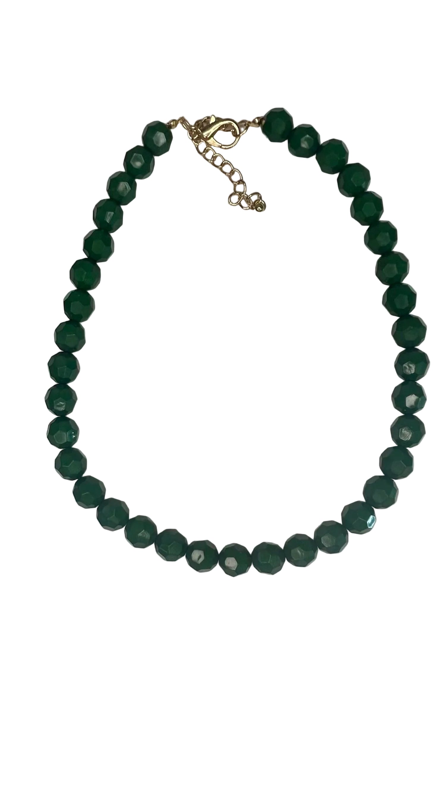Faceted 11mm Beaded Necklace 18"
