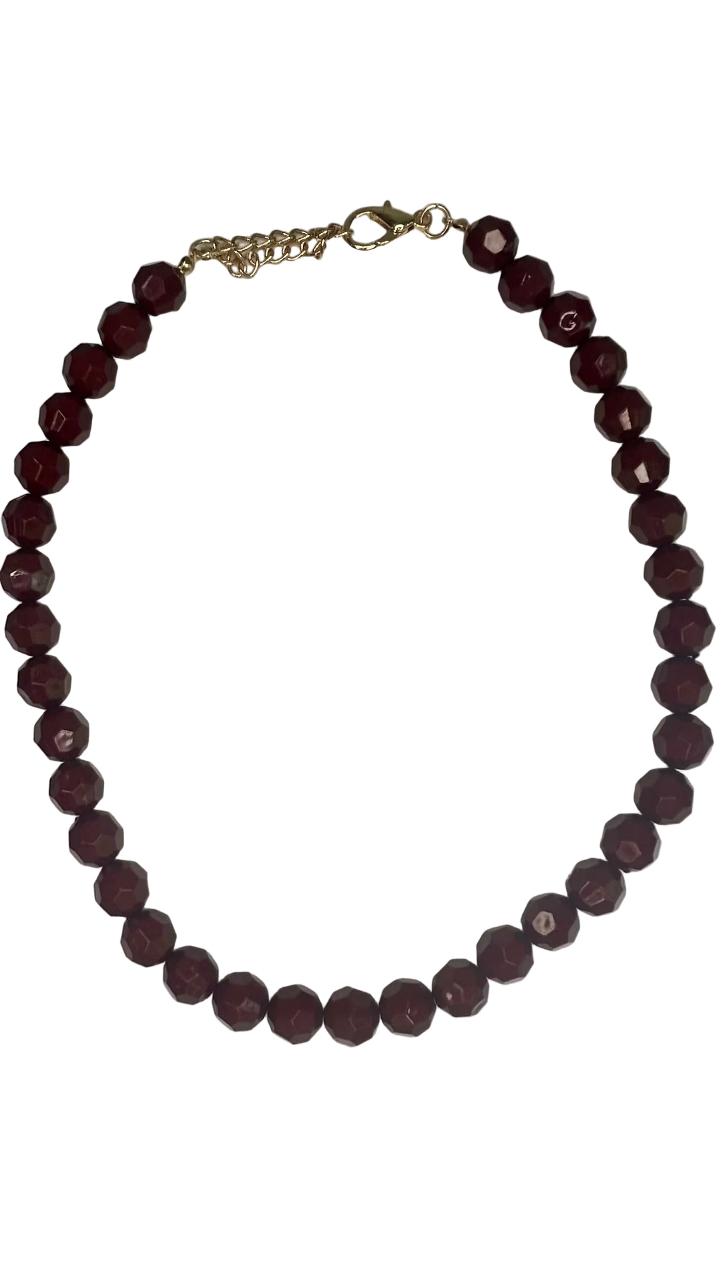 Faceted 11mm Beaded Necklace 18"