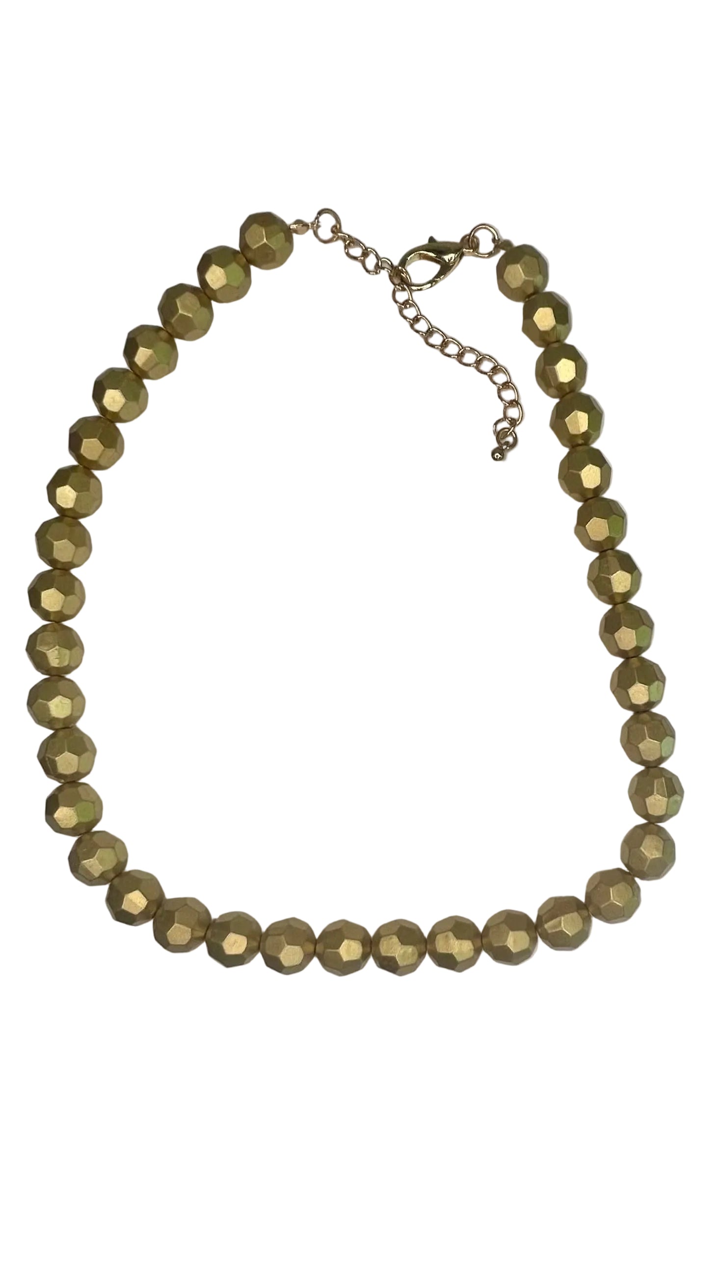 Faceted 11mm Beaded Necklace 18"