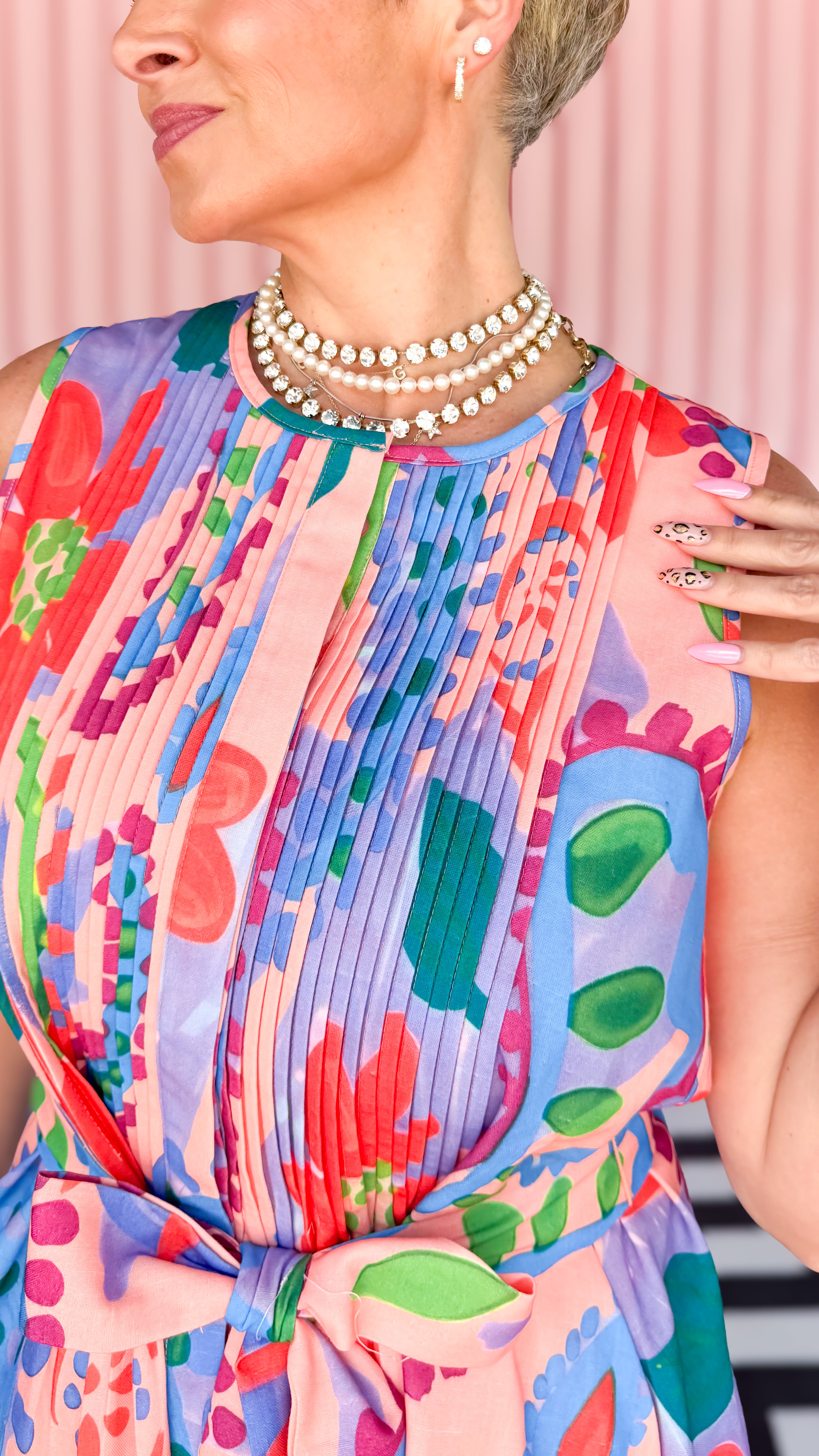 Janice Mini Pleated Dress