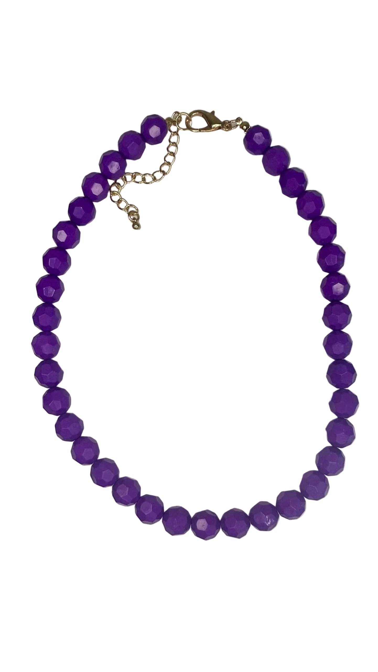 Faceted 11mm Beaded Necklace 18"