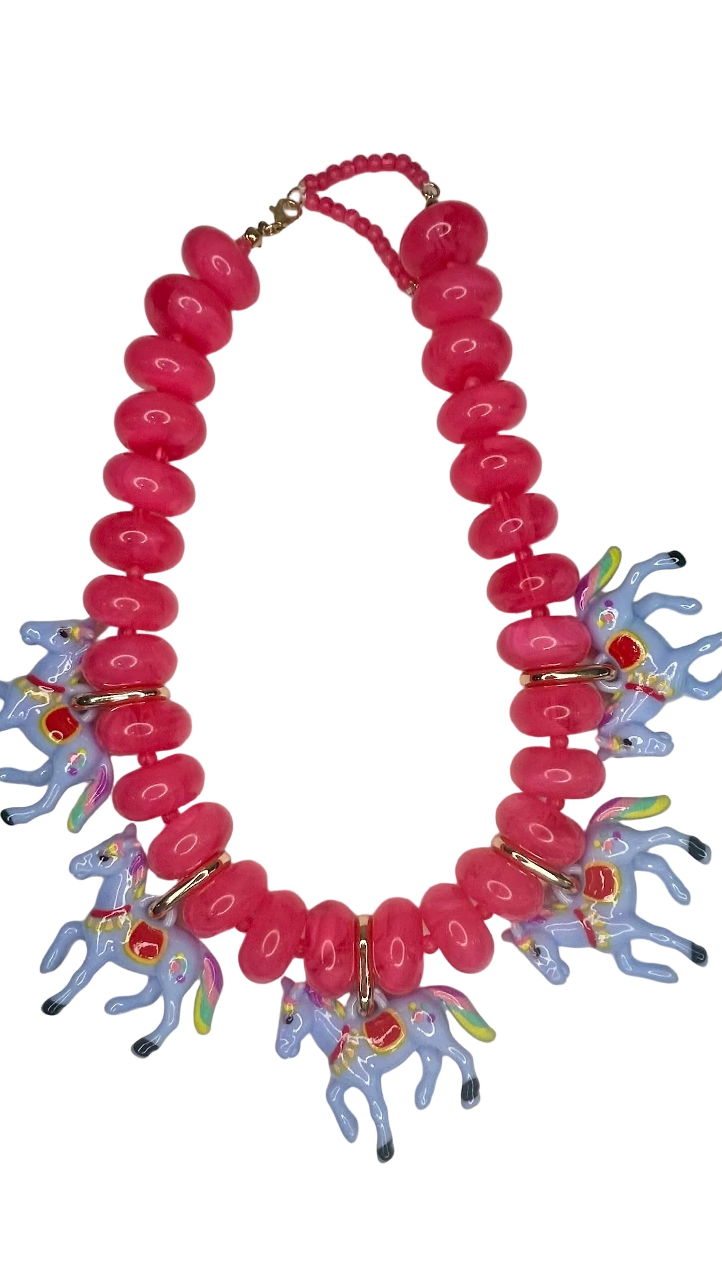 Large Bead Horse Necklace