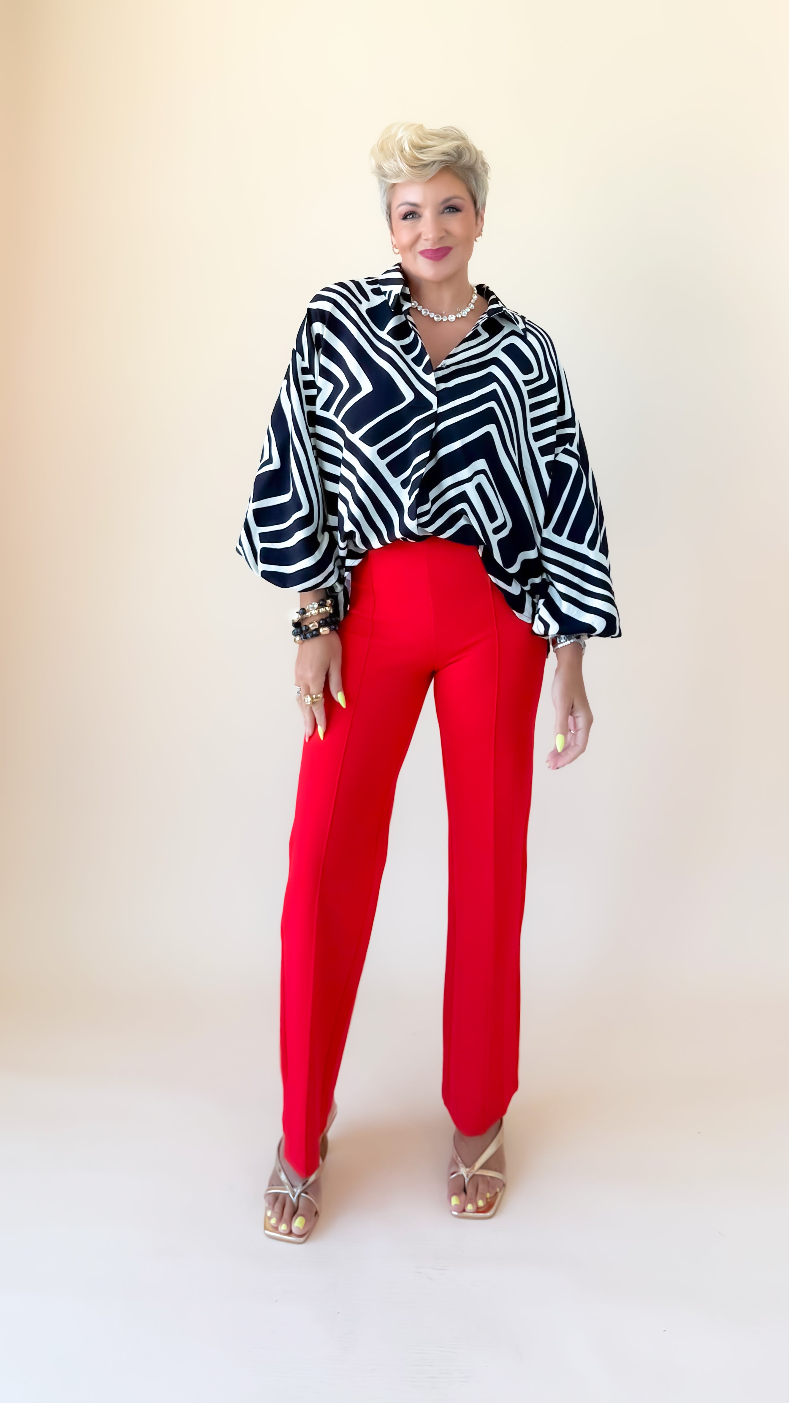 Anna Abstract Top/Black