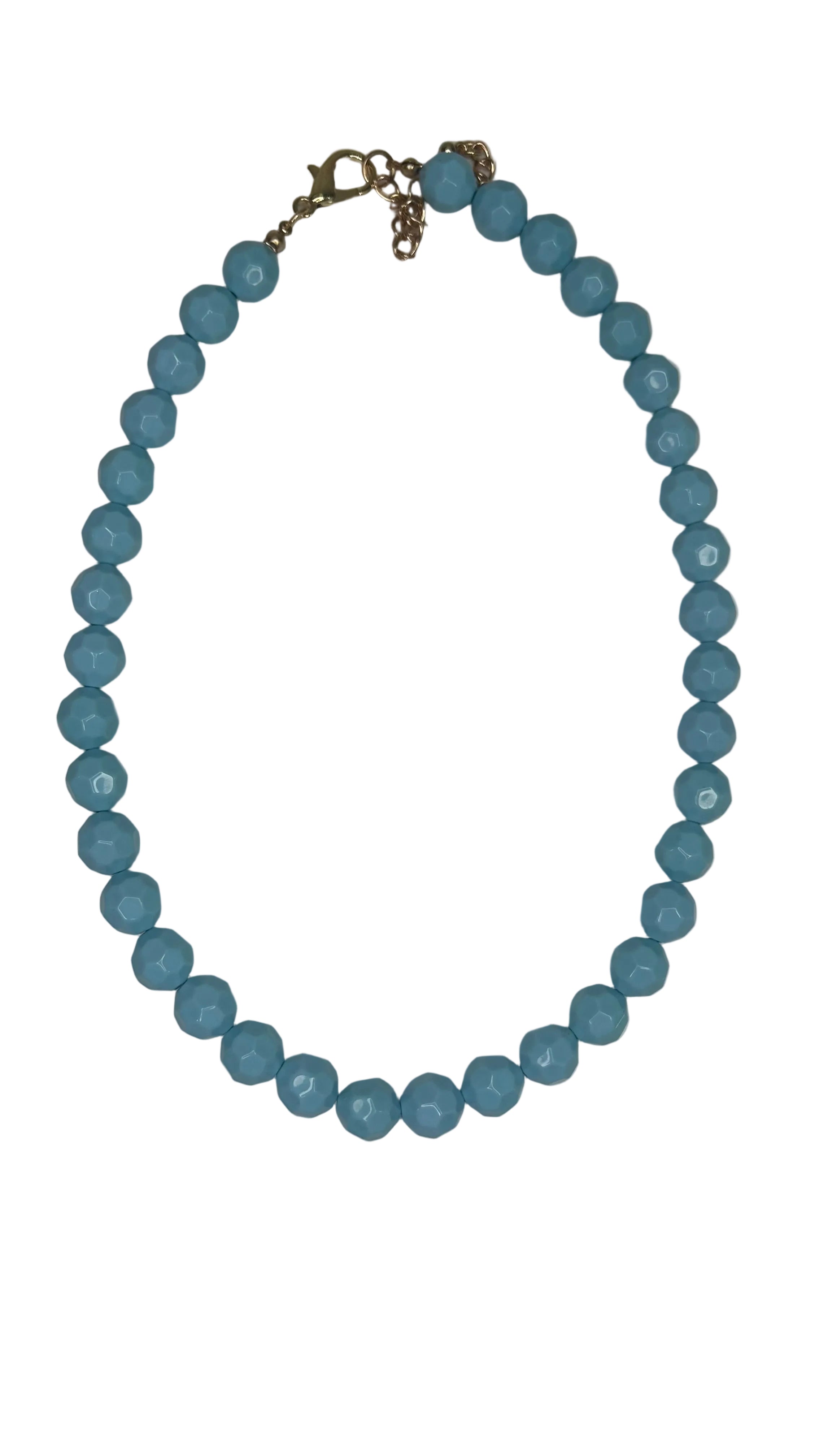 Faceted 11mm Beaded Necklace 18"